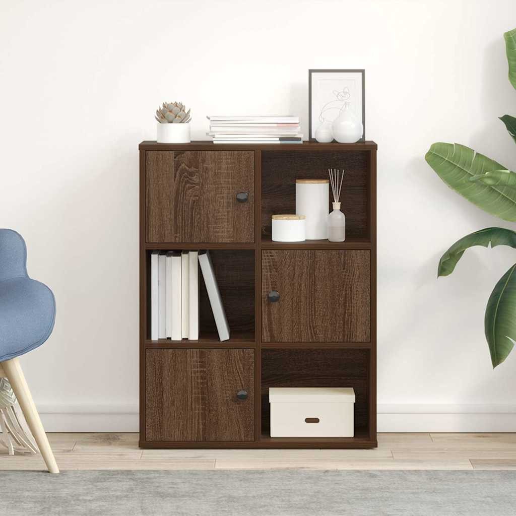 vidaXL Bücherregal Bücherregal Braun Eichen-Optik 60x24x76,5 günstig online kaufen