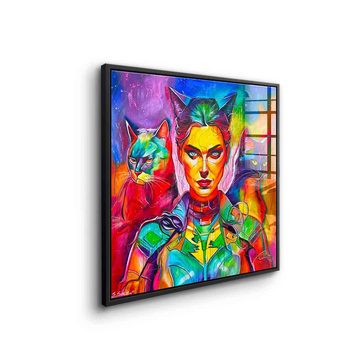DOTCOMCANVAS® Acrylglasbild Catwoman Reloaded - Acrylglas, Acrylglasbild Catwoman Reloaded Pop Art Porträt quadratisch