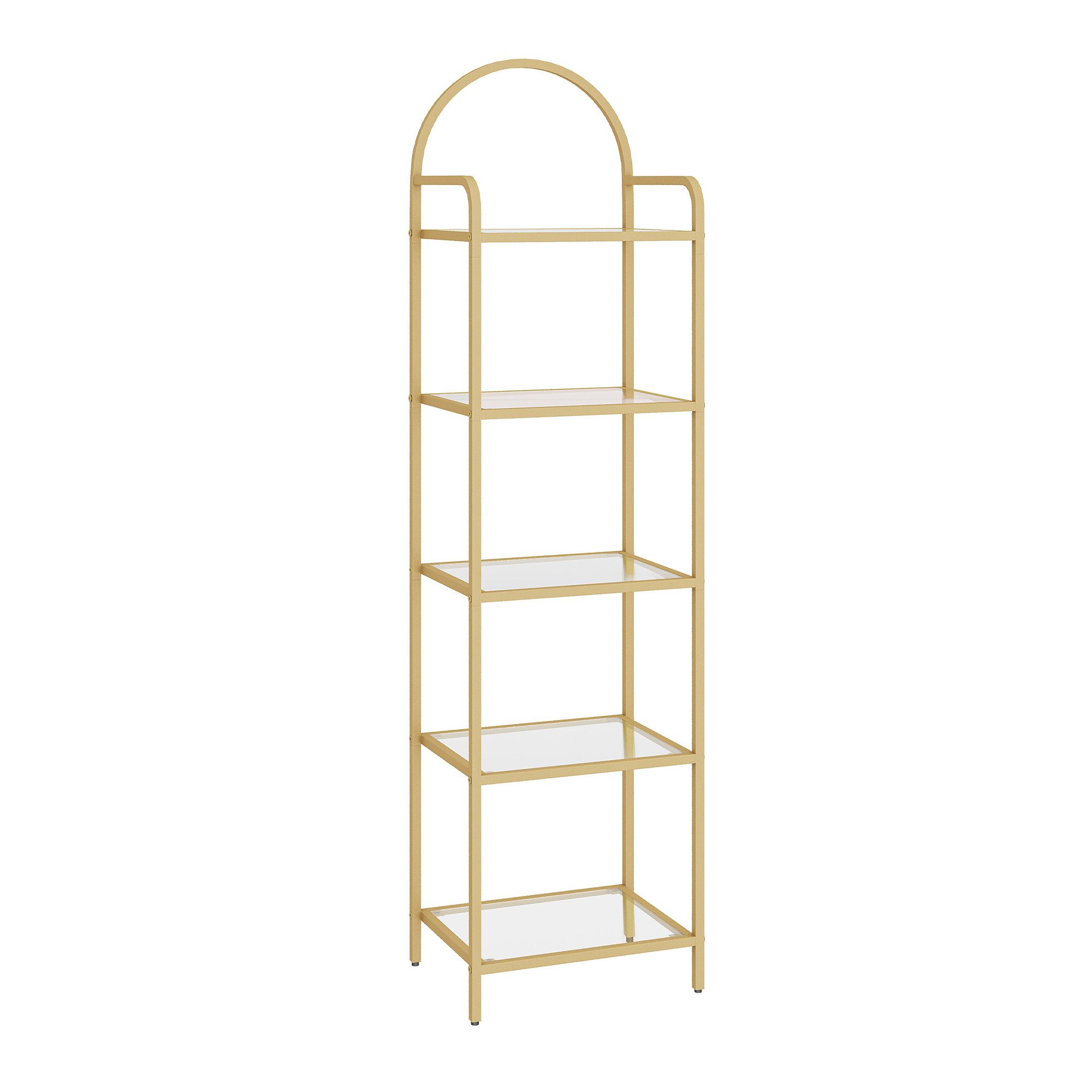 HZUANERI Regal Lagerregal, Bücherregal schlankes Regal, aus gehärtetem Glas günstig online kaufen