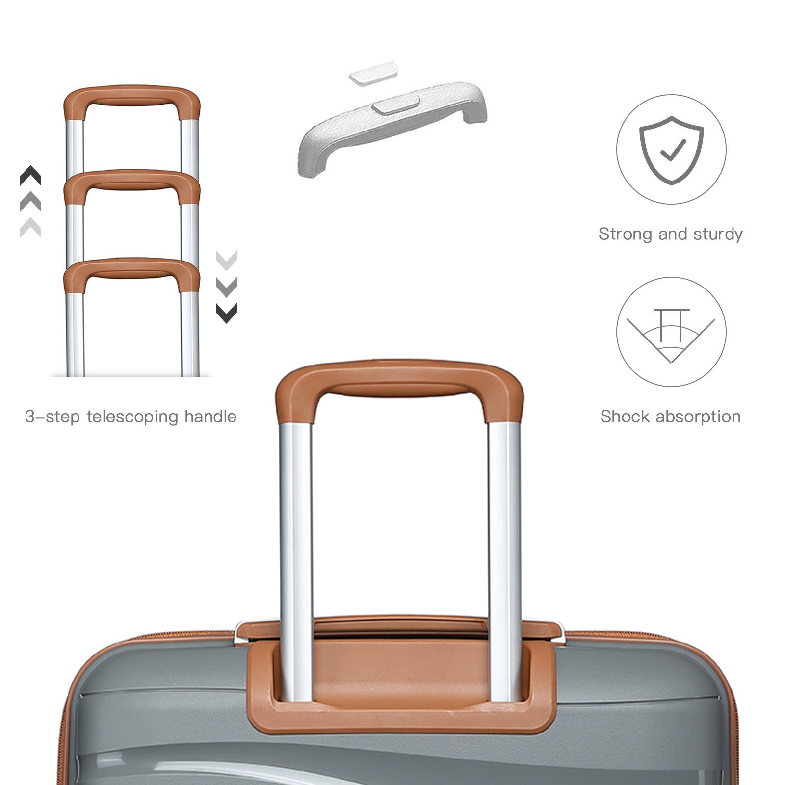 KONO Handgepäck-Trolley Leicht Hartschalenkoffer Reisekoffer mit günstig online kaufen