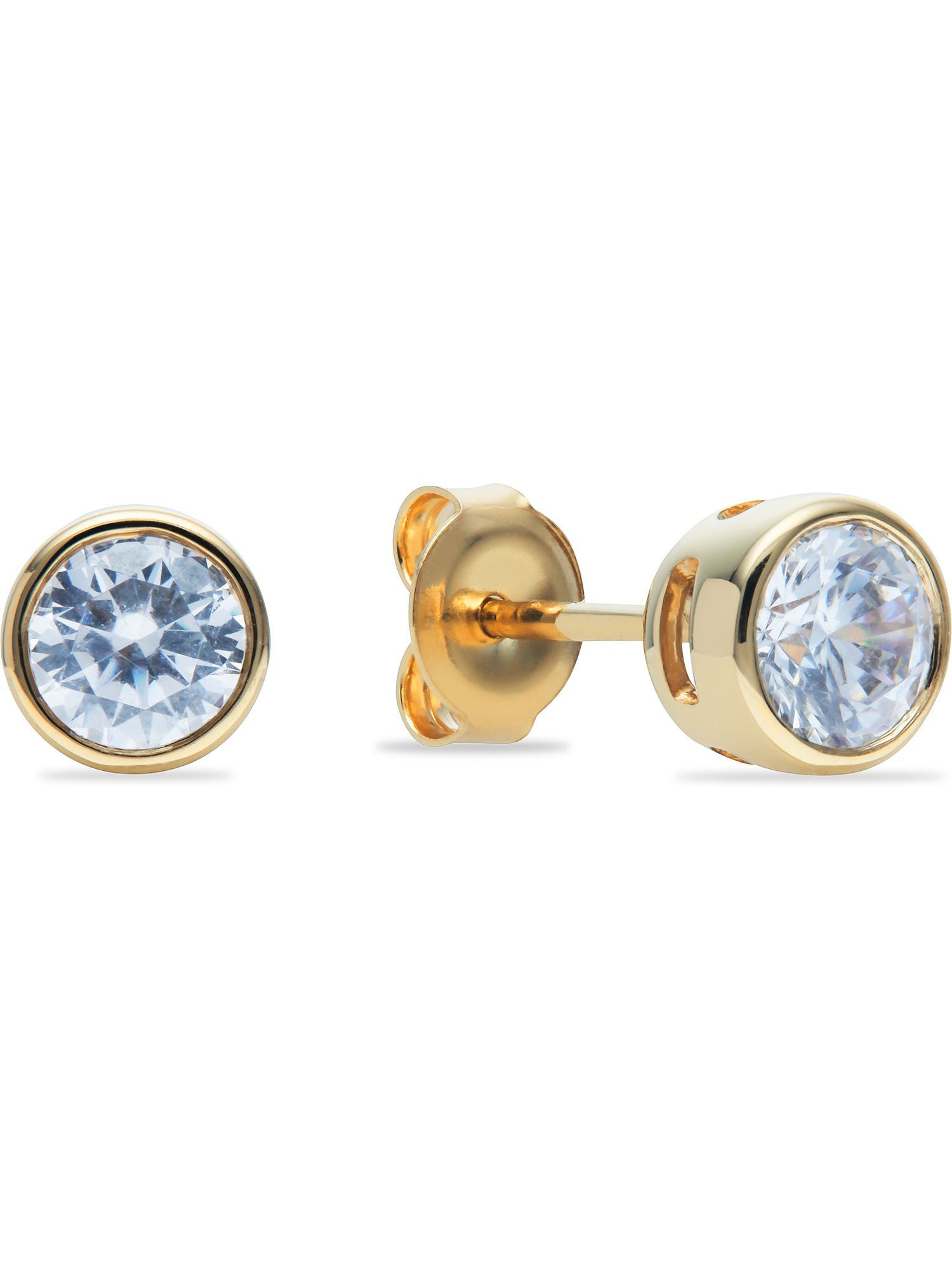 Paar Ohrstecker CHRIST Damen-Ohrstecker 585er Gelbgold 2 Diamant