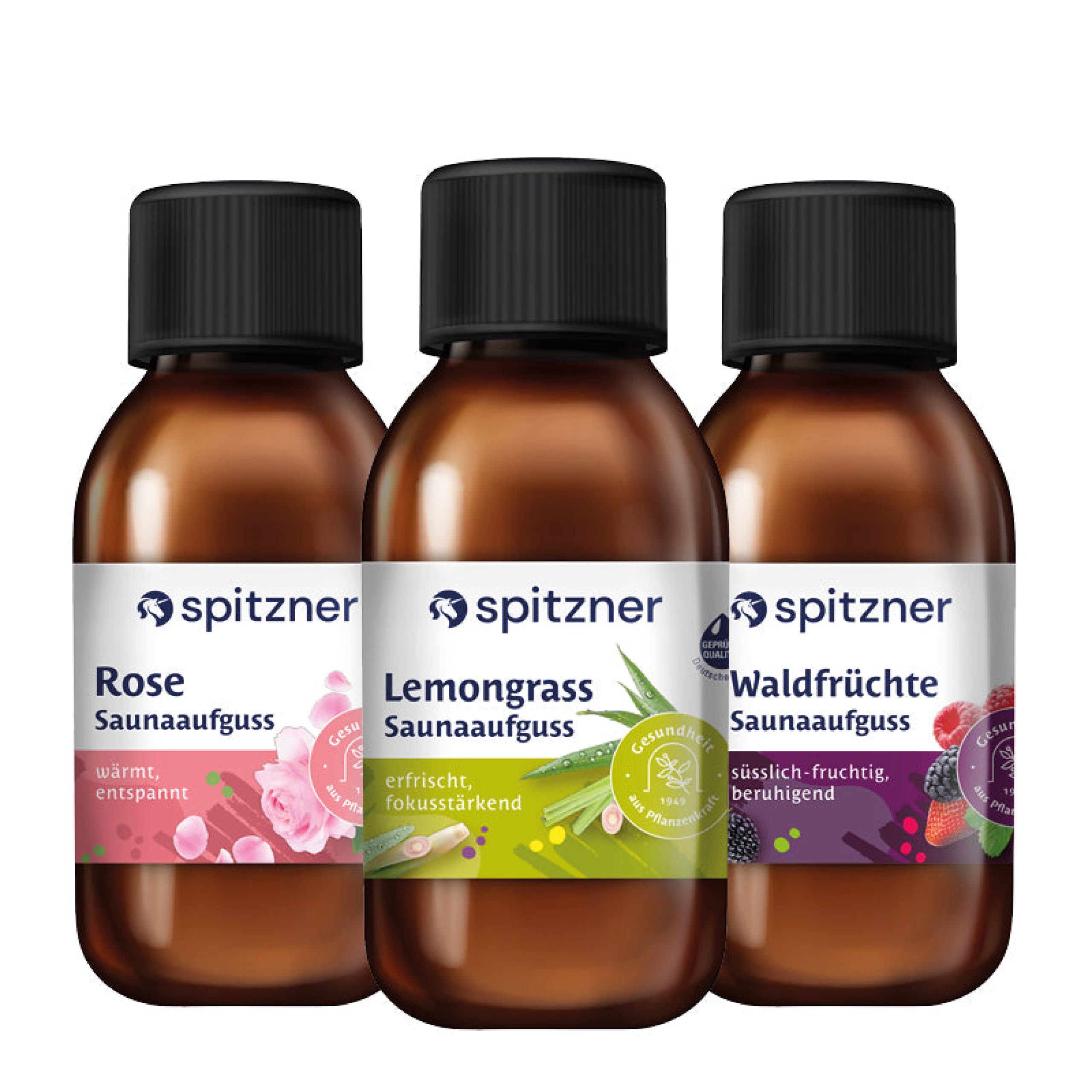 Spitzner Aufgusskonzentrat Spitzner Saunaaufguss Set Duftig & Frisch 3x125 ml Wellness Sauna
