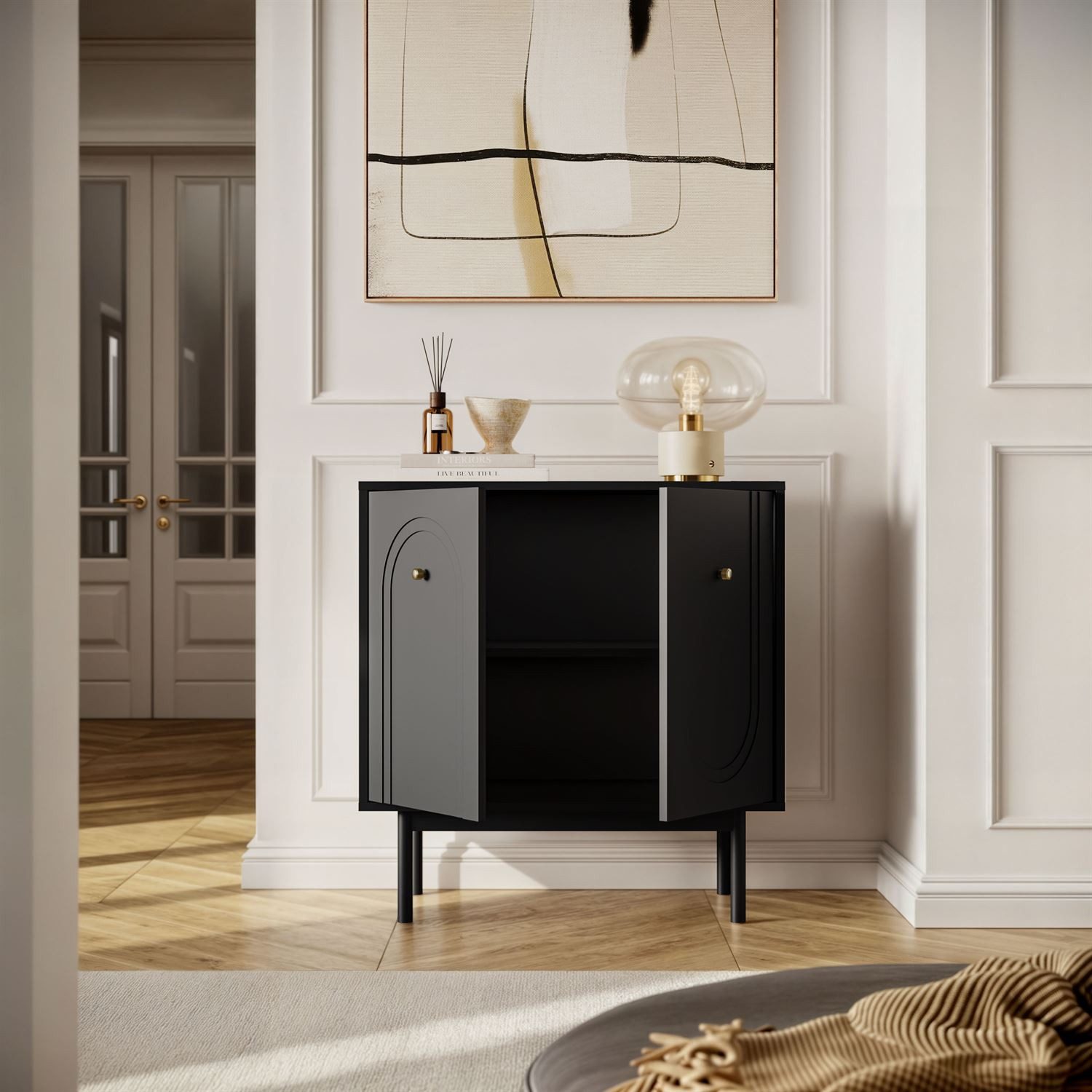 Lookway Kommode LIBERTY 2D auf holzbeinen