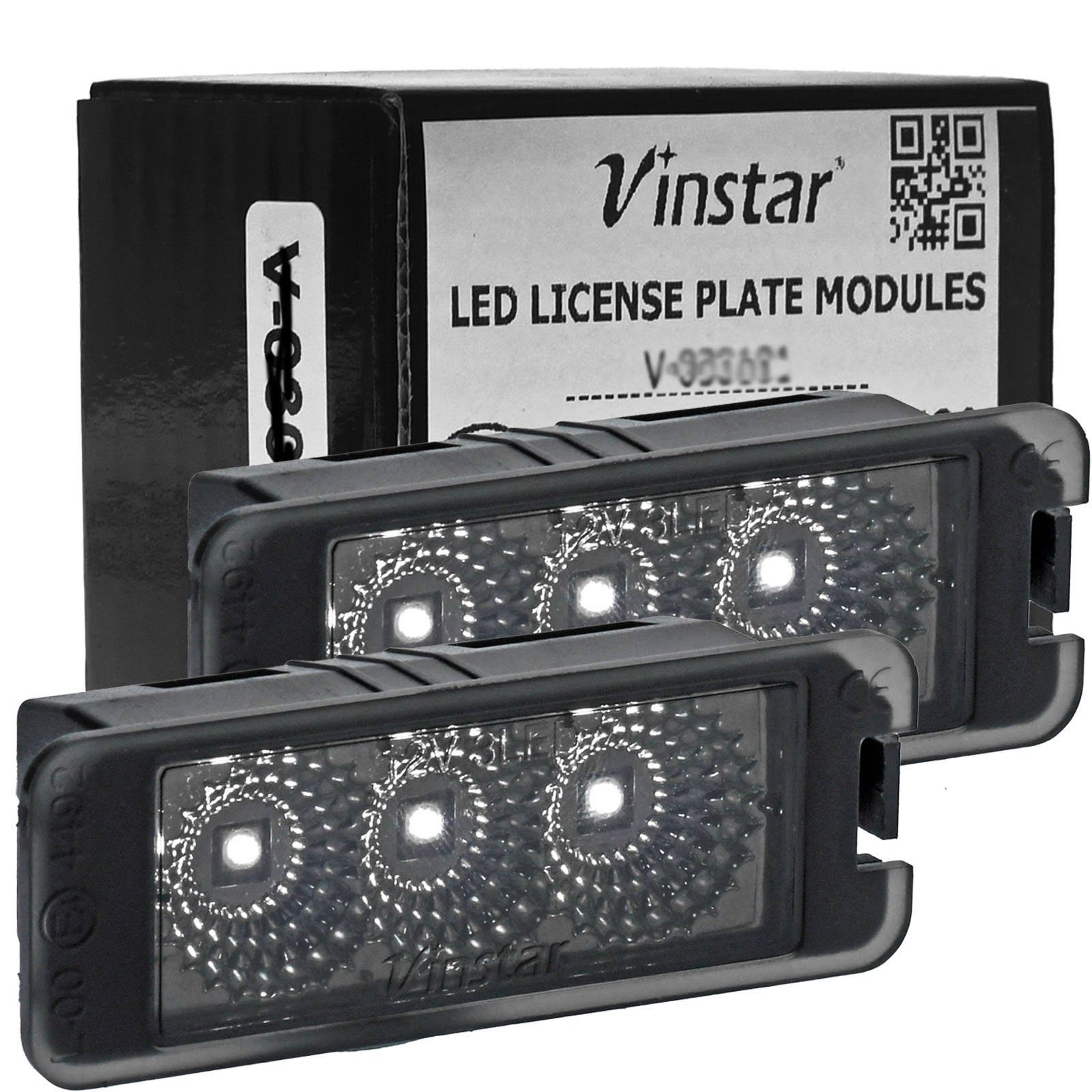 Vinstar KFZ-Ersatzleuchte LED getönt Kennzeichenbeleuchtung E-geprüft für VW, kompatibel mit: VW GOLF 4 5 6 7 IV V VI VII