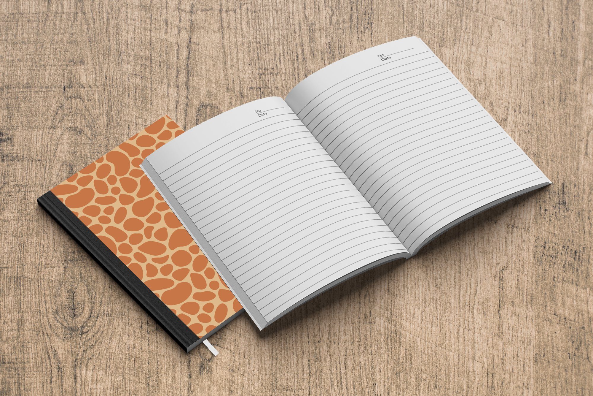 Giraffe A5, Merkzettel, Notizheft, Journal, Gestaltung, Seiten, Notizbuch Haushaltsbuch Tagebuch, - 98 Afrika MuchoWow -