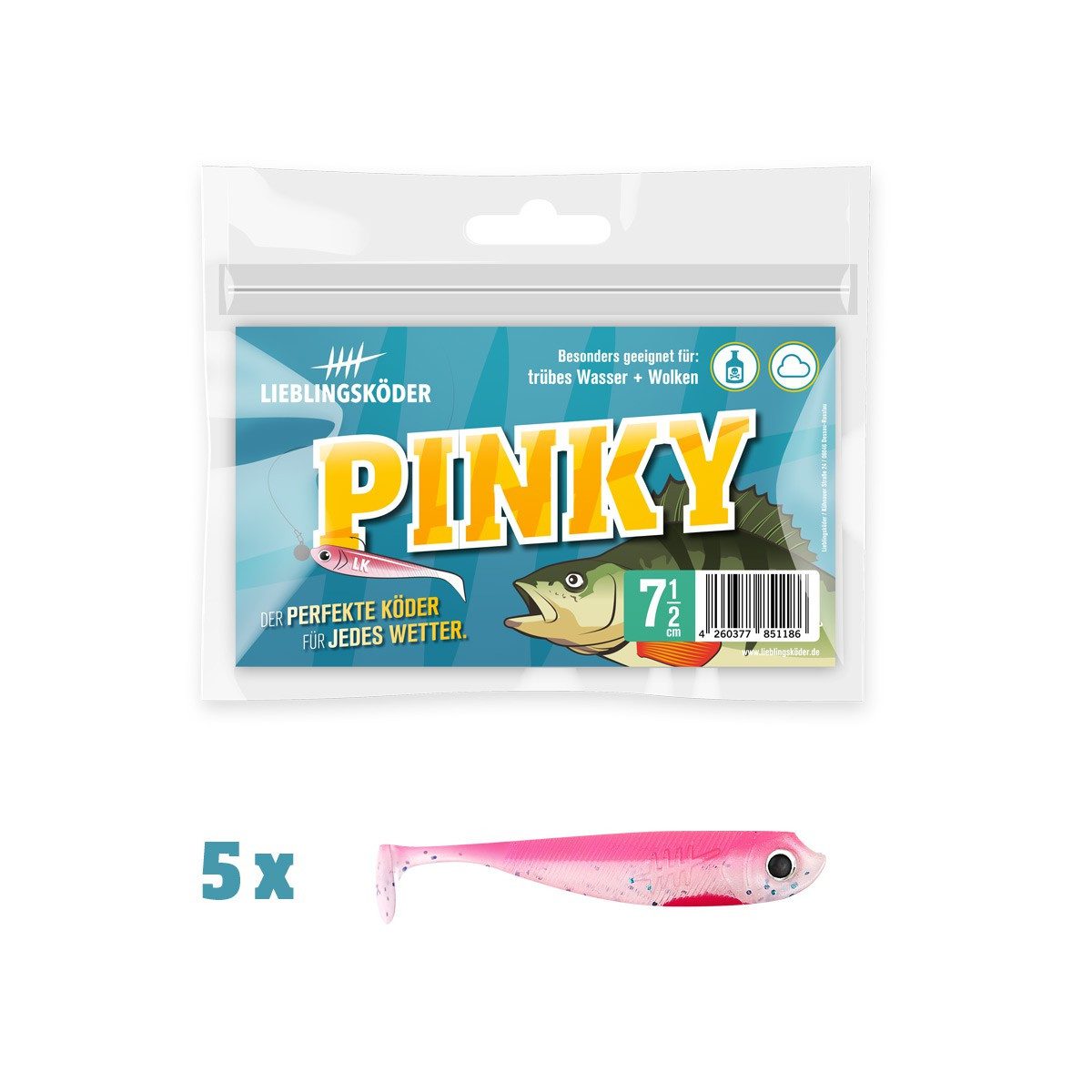 Lieblingsköder Kunstköder 5 Lieblingsköder Gummifische zum Zanderangeln mit Gummifisch 7,5cm