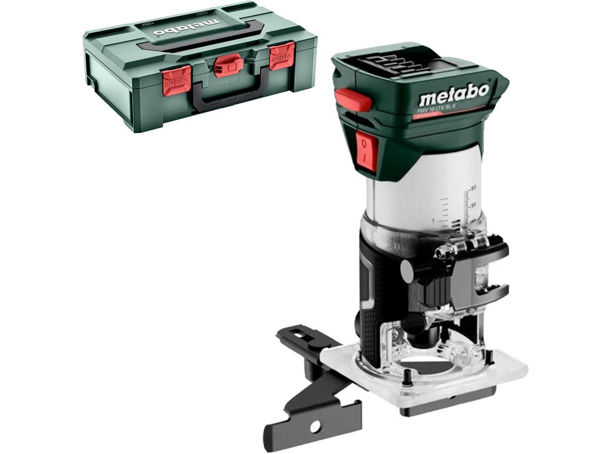 metabo Kantenfräser Akku FMV 18 LTX BL 8 18V, ohne Akkupack, ohne Ladegerät, im metaBOX 145 L