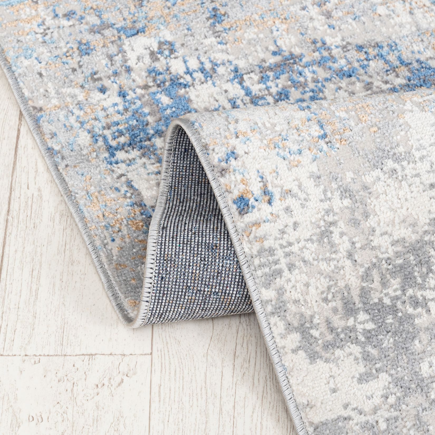 Mazovia Läufer Modern Abstrakt Beige Anthrazit Flur, Schlafzimmer, Diele, Fußbodenheizung – Bild 4 von 5