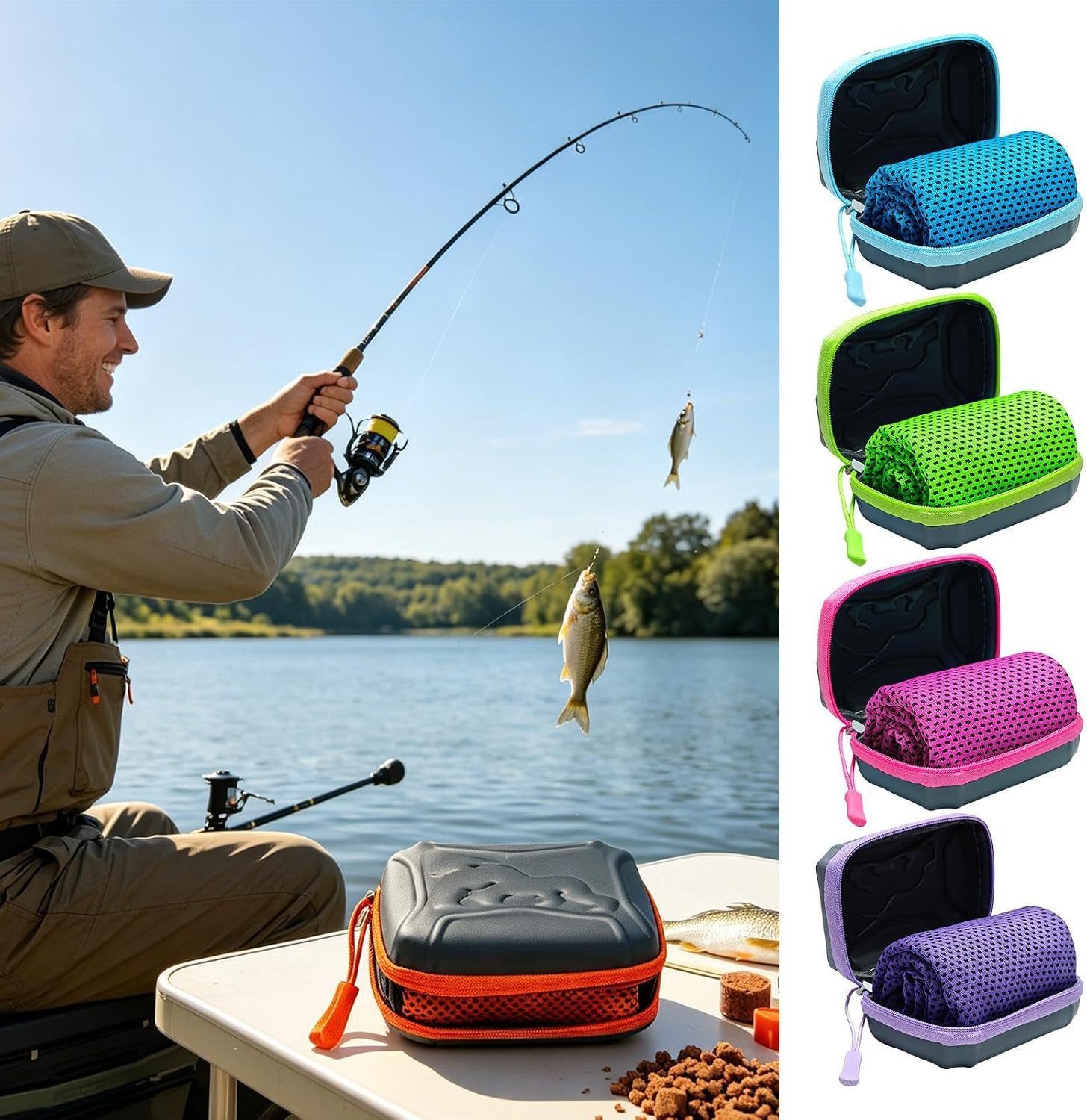FELIXLEO Sporthandtuch 5 Kühltücher 30x80cm Mit Box Schnelltrocknend Für Sport Reise, (1-St) – Bild 2 von 5