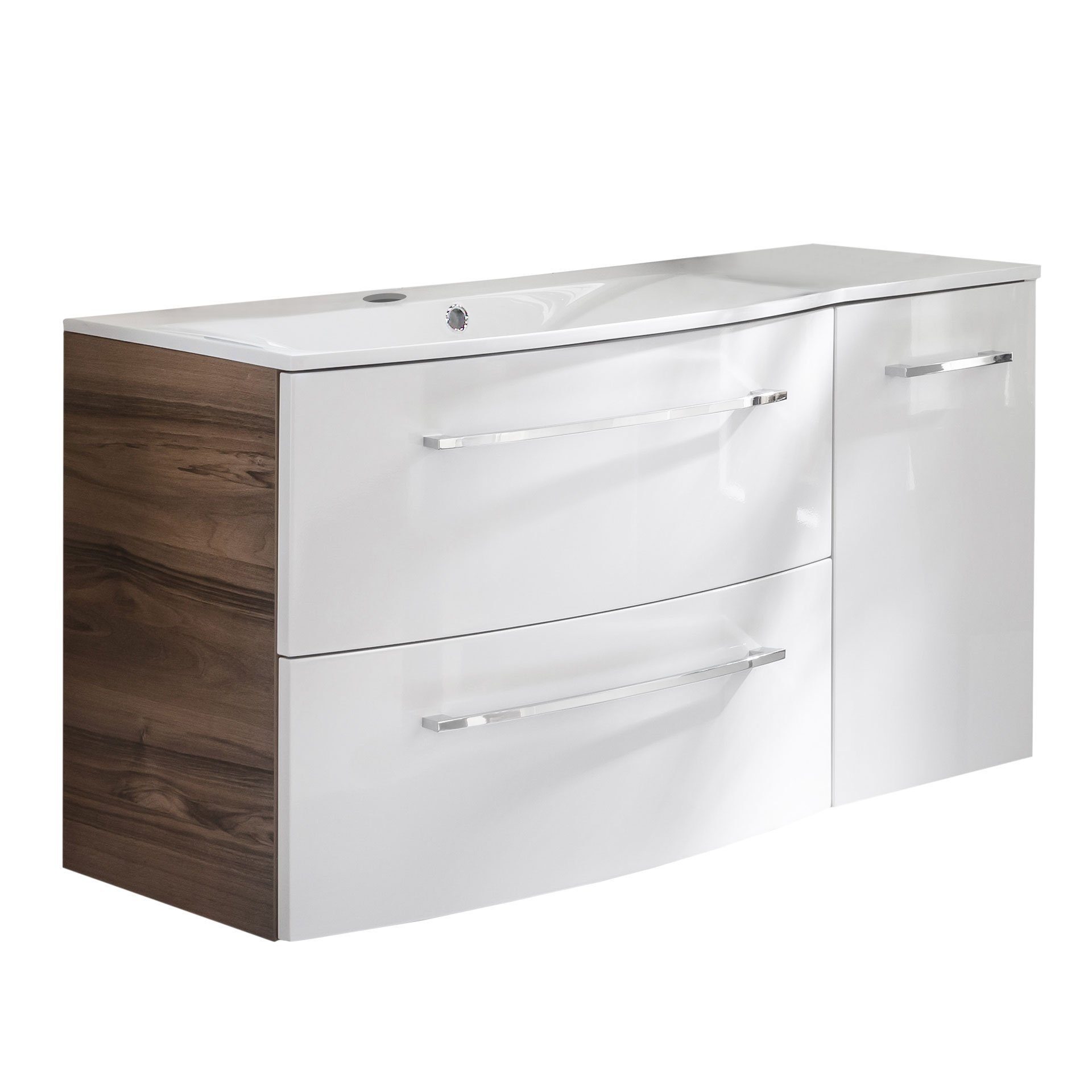 FACKELMANN Badmöbel-Set VERONA Badmöbel Set 3-teilig 115 cm breit Ablage rechts + Unterschrank