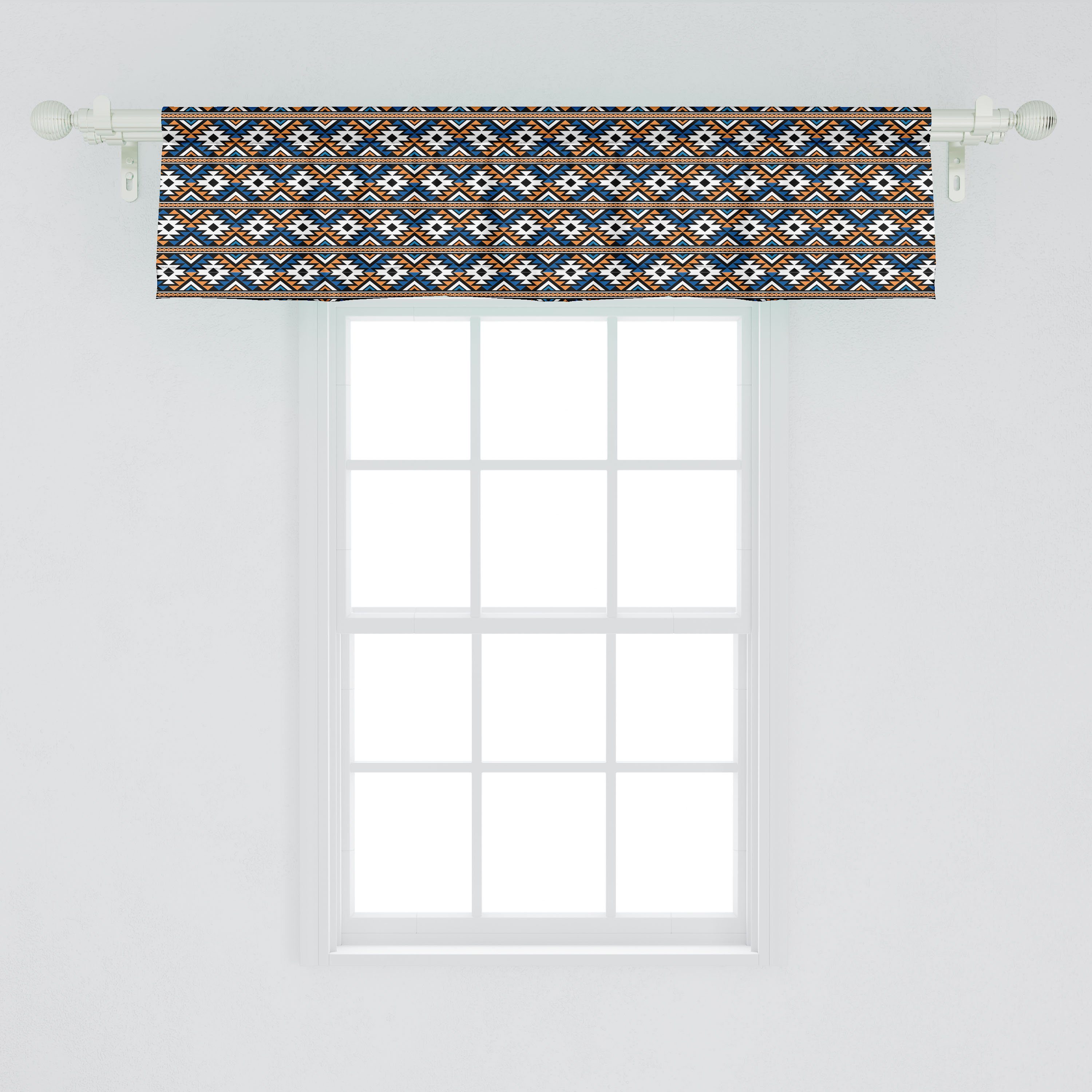 Vorhang Scheibengardine Microfaser, Dekor Abakuhaus, Küche Volant Stangentasche, Boho mit Schlafzimmer für geometrische Muster