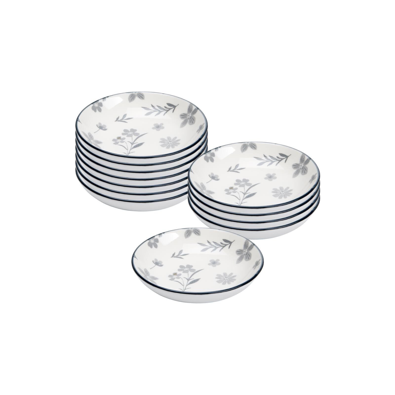 Ritzenhoff & Breker Dipschale Sendai Blume Dipschalen ø 10,3 cm 12er Set, Porzellan, (12x Schale, 12-tlg)