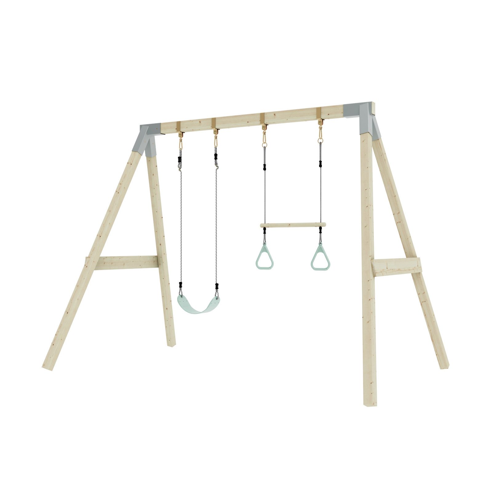 OutdoorToys Schaukelkombination Schaukel Tukan, aus Holz in Mintgrün