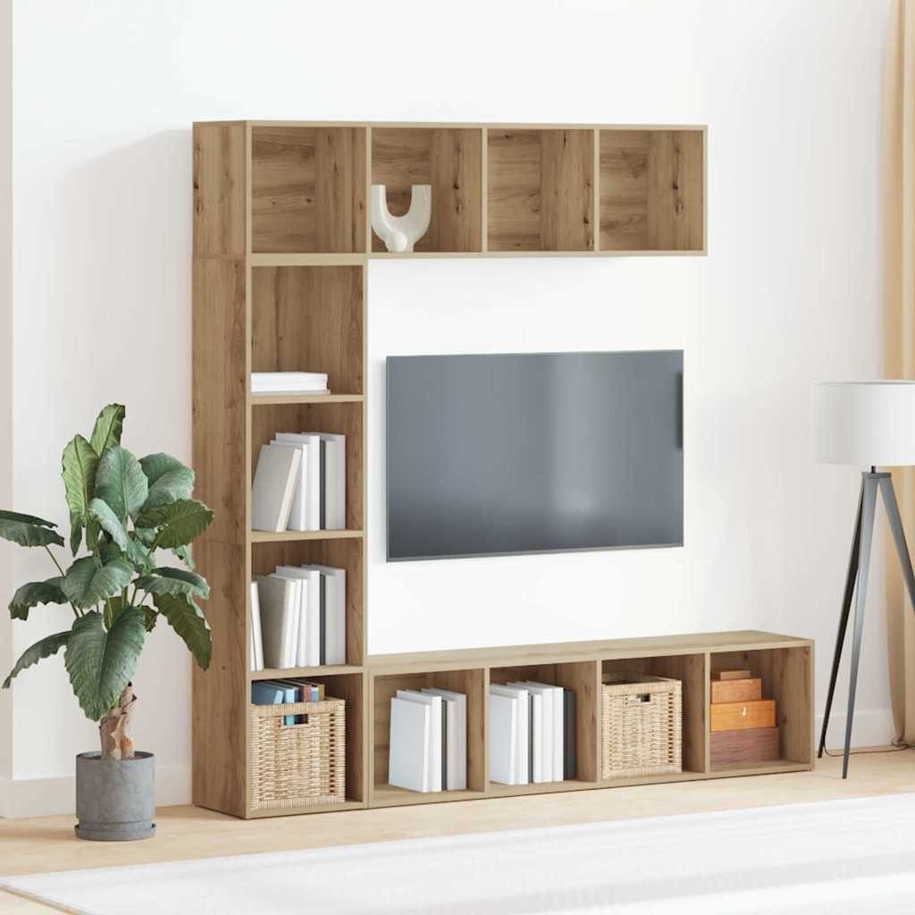 vidaXL Bücherregal Buchschränke 3 Stück Artisan günstig online kaufen