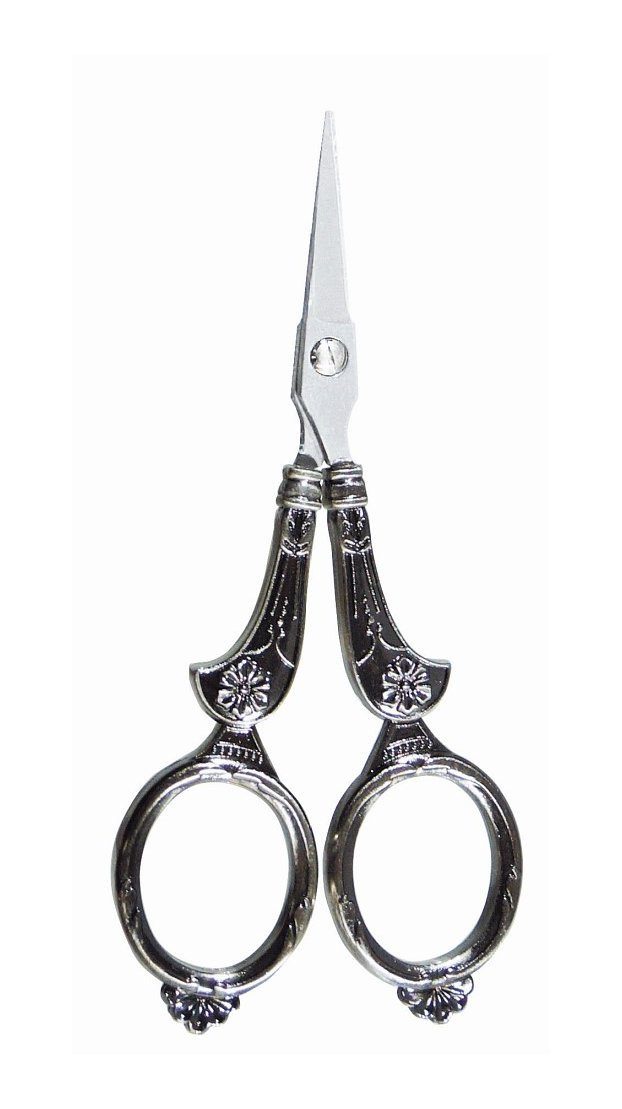 KLEIBER Universalschere Vintage Stickschere aus Edelstahl Retro silber 13 cm