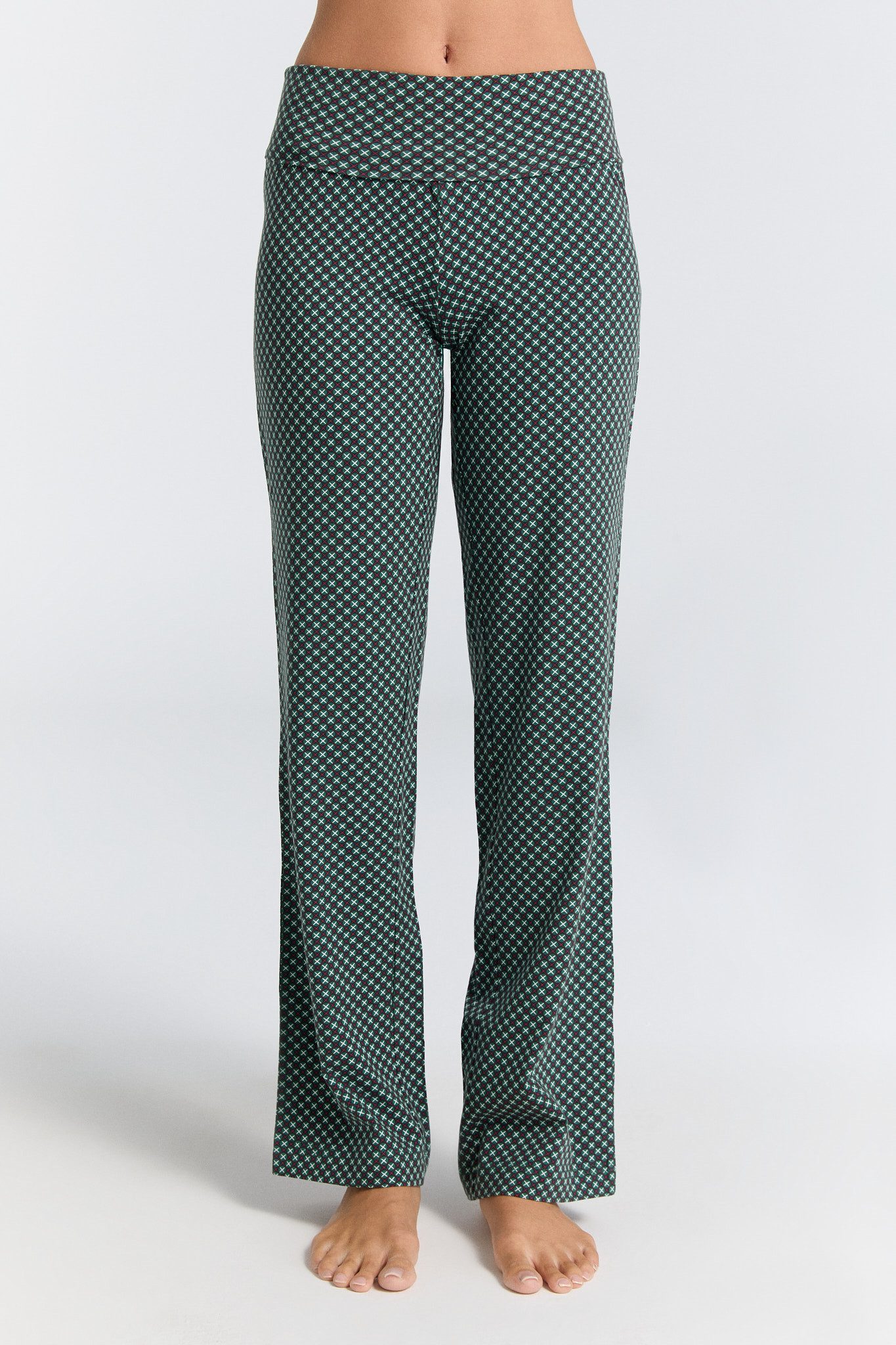 Leela COTTON Pyjamahose Hose (mit Umschlagbund)