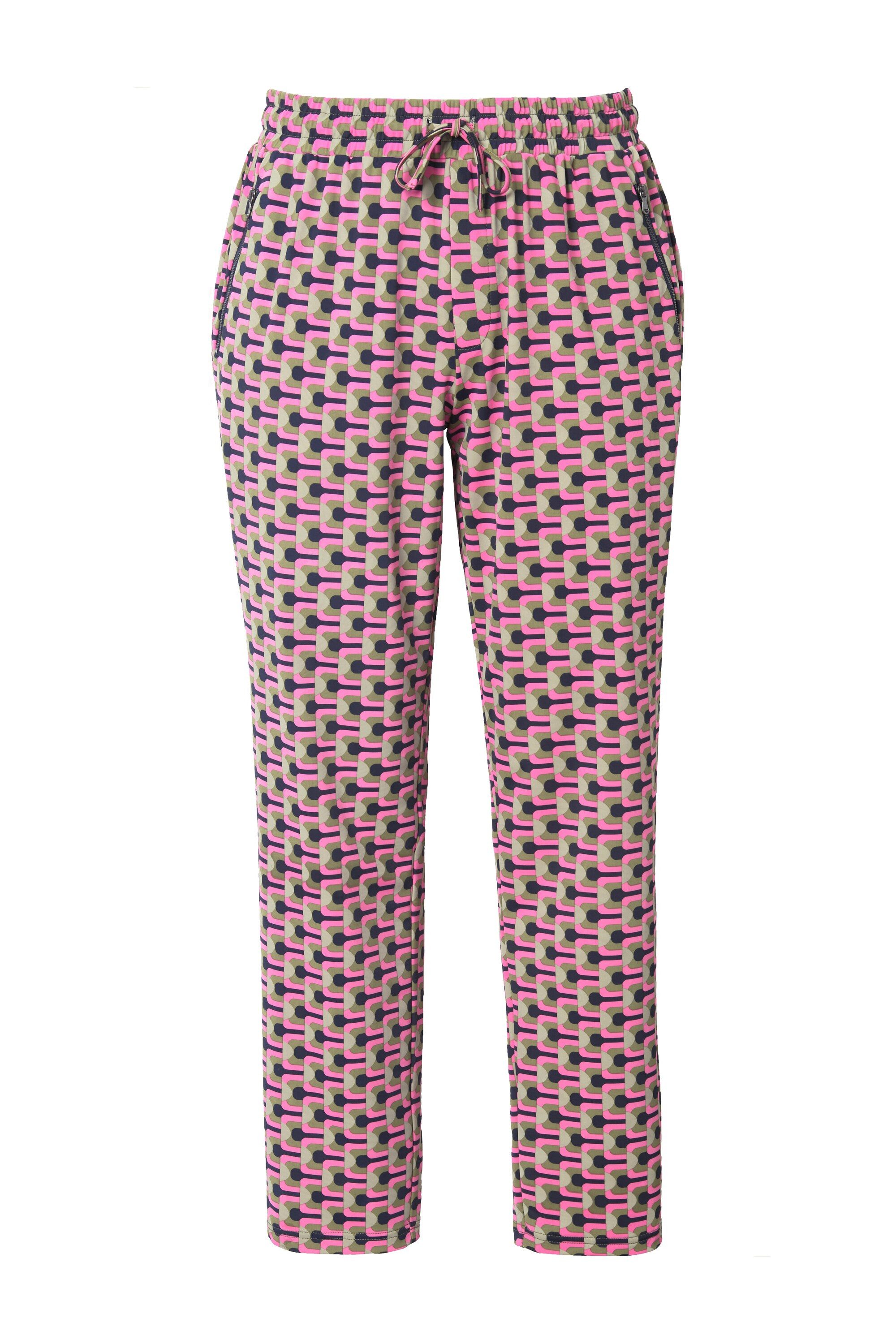 Ulla Popken Schlupfhose Jerseyhose bedruckt Zipptaschen günstig online kaufen