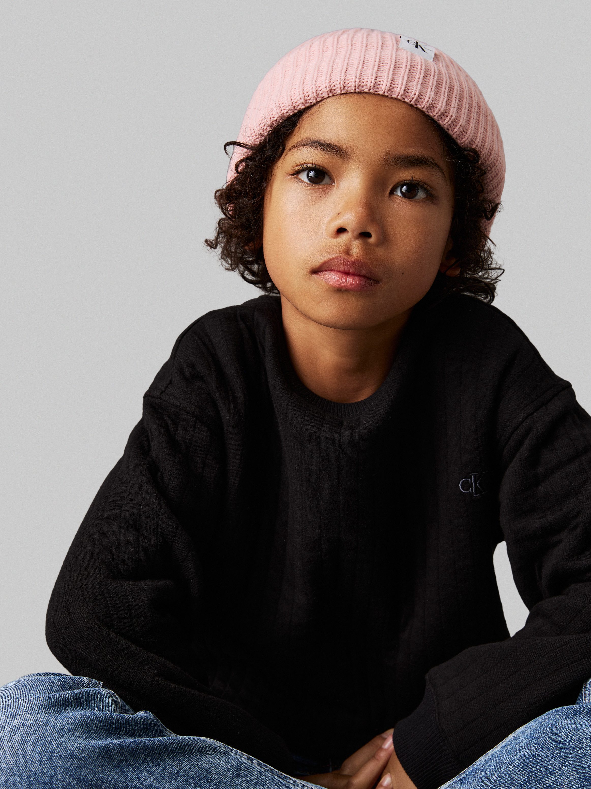 Calvin Klein Jeans Beanie Monogram Rib günstig online kaufen