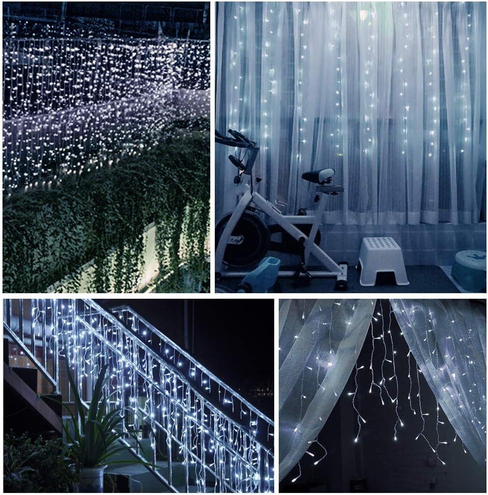 Diyarts LED-Lichternetz, 440-flammig, 15,75m Warm- & Kaltweiß Lichterkette 11 Modi, Timer & Fernbedienung