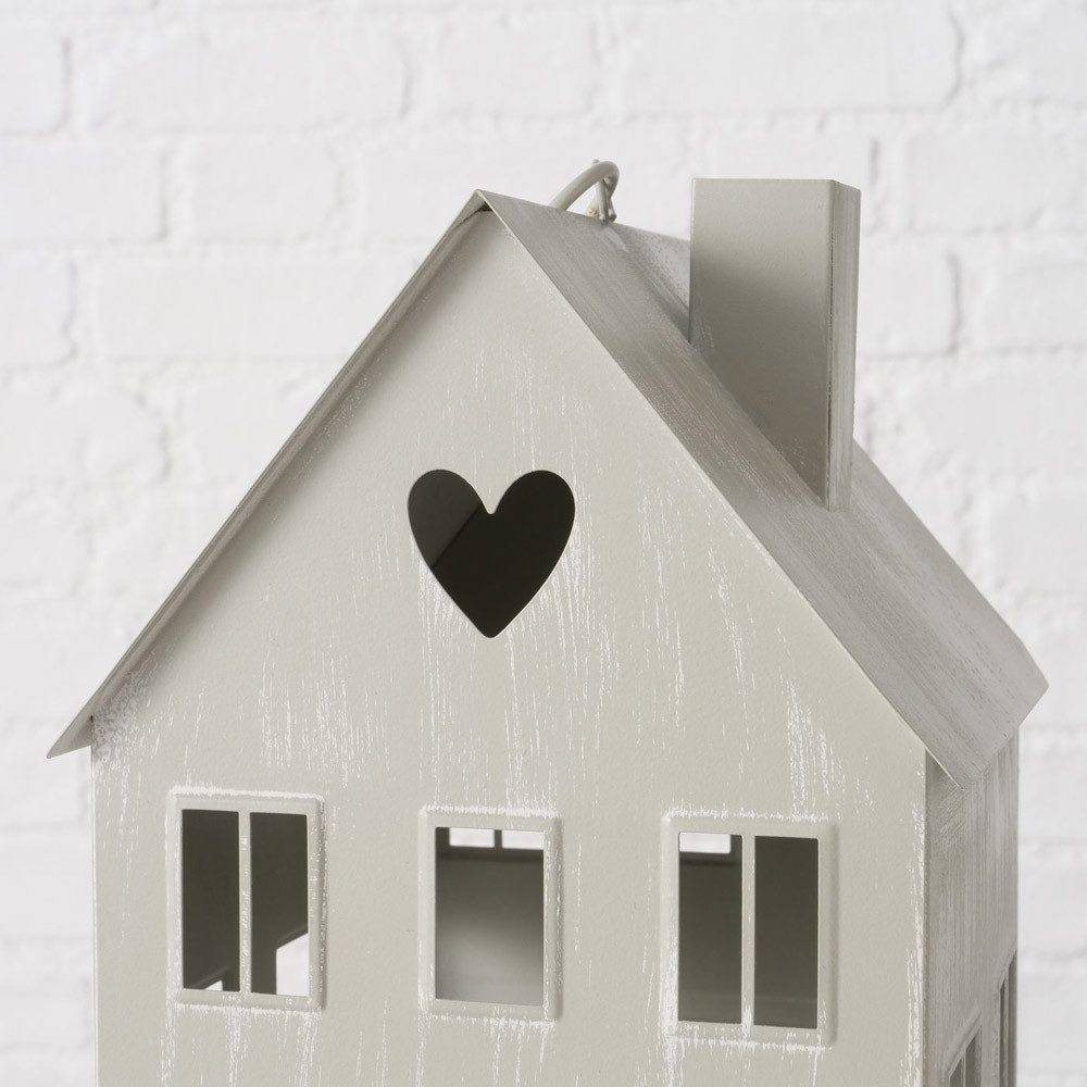 BOLTZE Kerzenlaterne 3tlg. Laterne MY HOME grau beige H14-36cm Metallhaus W günstig online kaufen