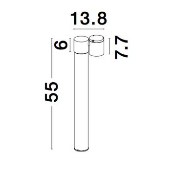 Nova Luce Sockelleuchte Wegeleuchte Focus in Schwarz GU10 IP54, keine Angabe, Leuchtmittel enthalten: Nein, warmweiss, Pollerleuchte, Wegeleuchte, Wegleuchte