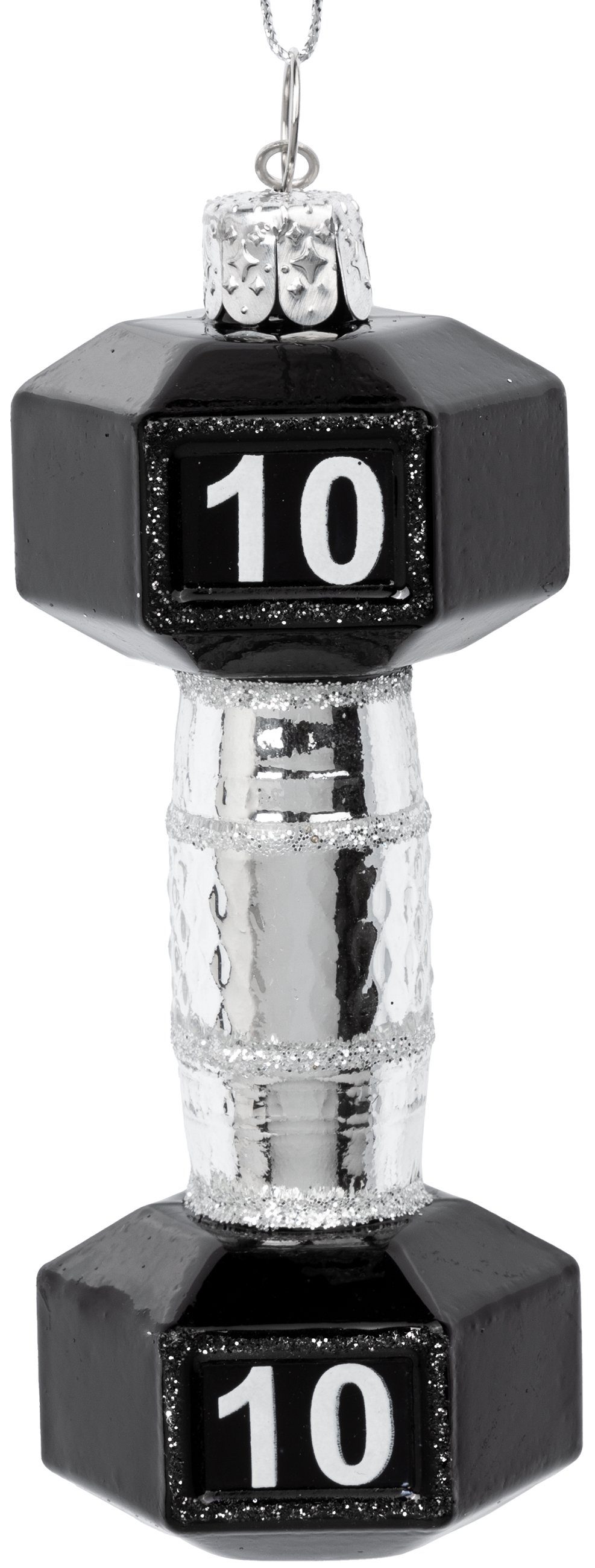 Christbaumschmuck BS649 Hantel Glas Ornament Weihnachtsbaum Anhänger