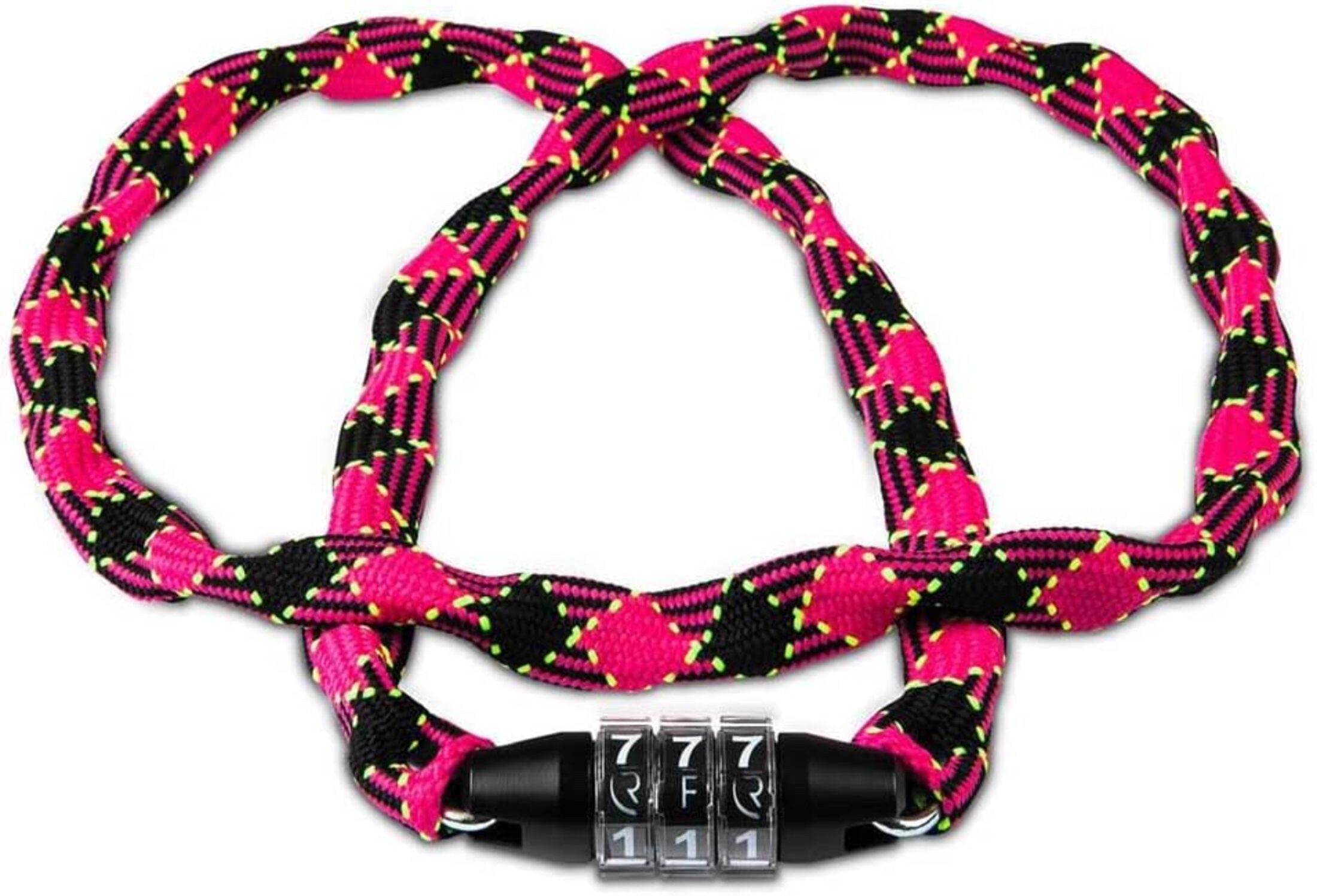 Cube RFR Zahlenkettenschloss CUBE RFR Style CMPT neon pink / black 3 x 3 x 1200 mm