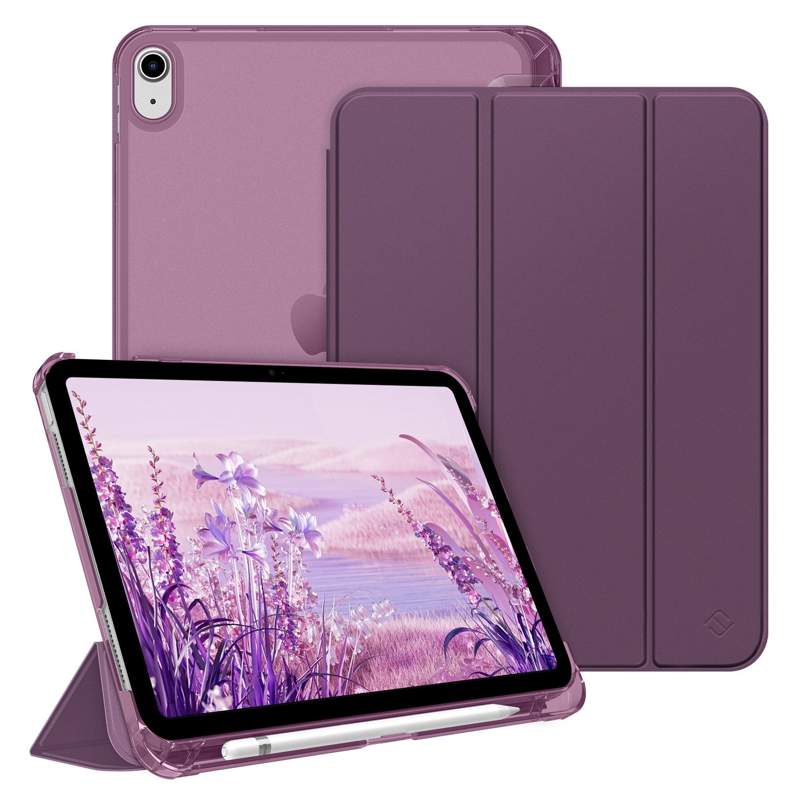 Fintie Tablet-Hülle für iPad 11 Generation 11‘’ 2025 (A16), iPad 10 Generation 10.9'' 2022, ultradünn, mit Stifthalter, transparenter Rückseite, Auto Schlaf/Wach
