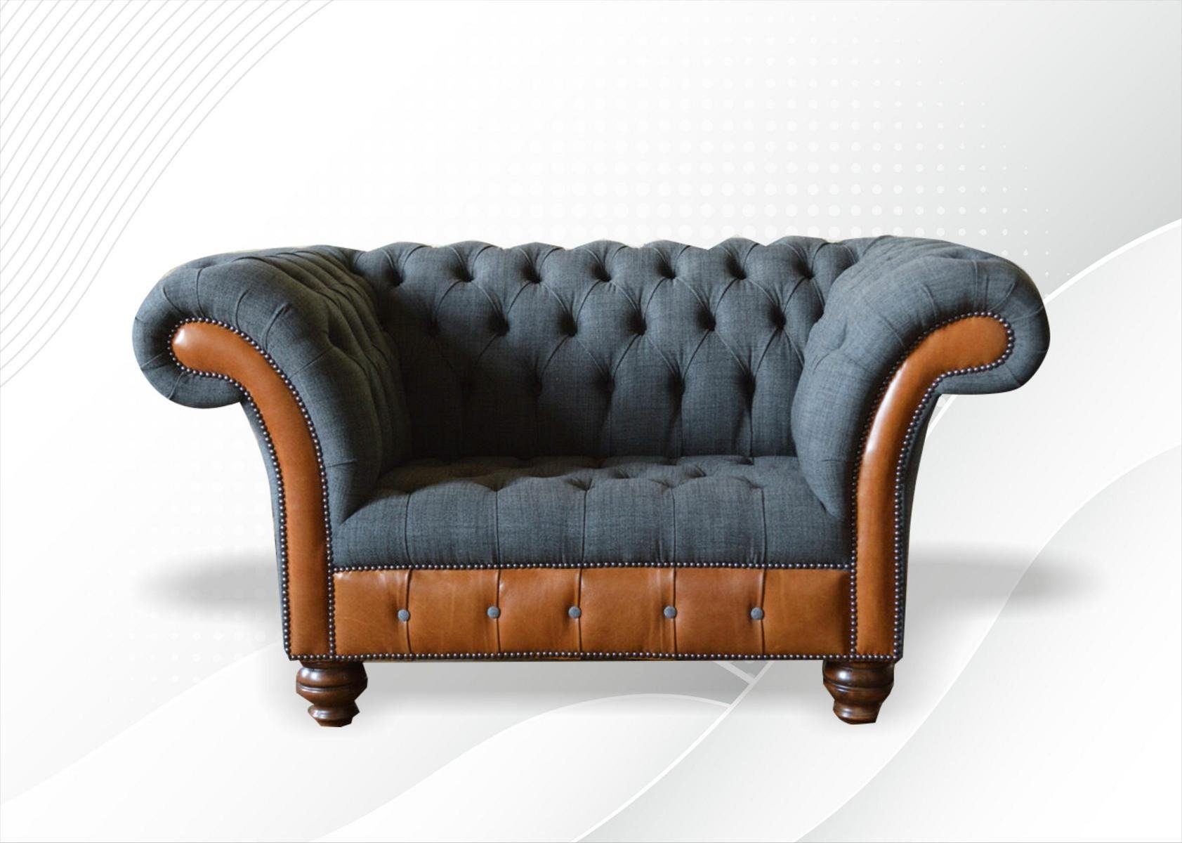 JVmoebel Chesterfield-Sessel, Chesterfield Sessel 1,5 Sitzer Design