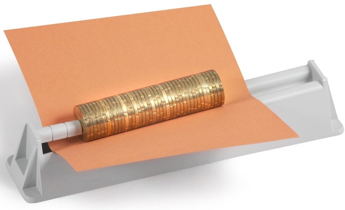 INKiESS Geldkassette Münzroller MR 8 lichtgrau