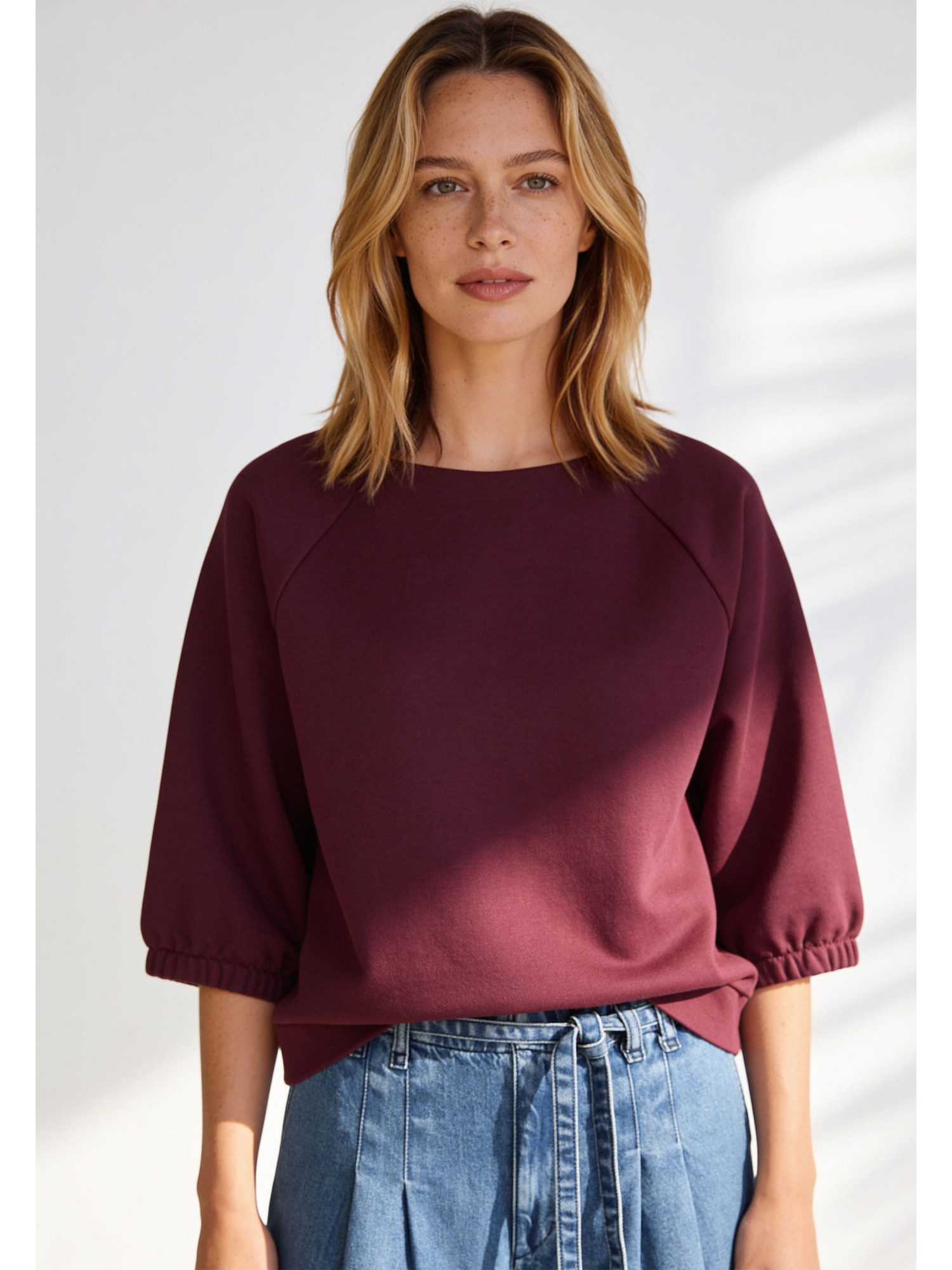 Sweatshirt softes 3/4 Arm-Sweatshirt