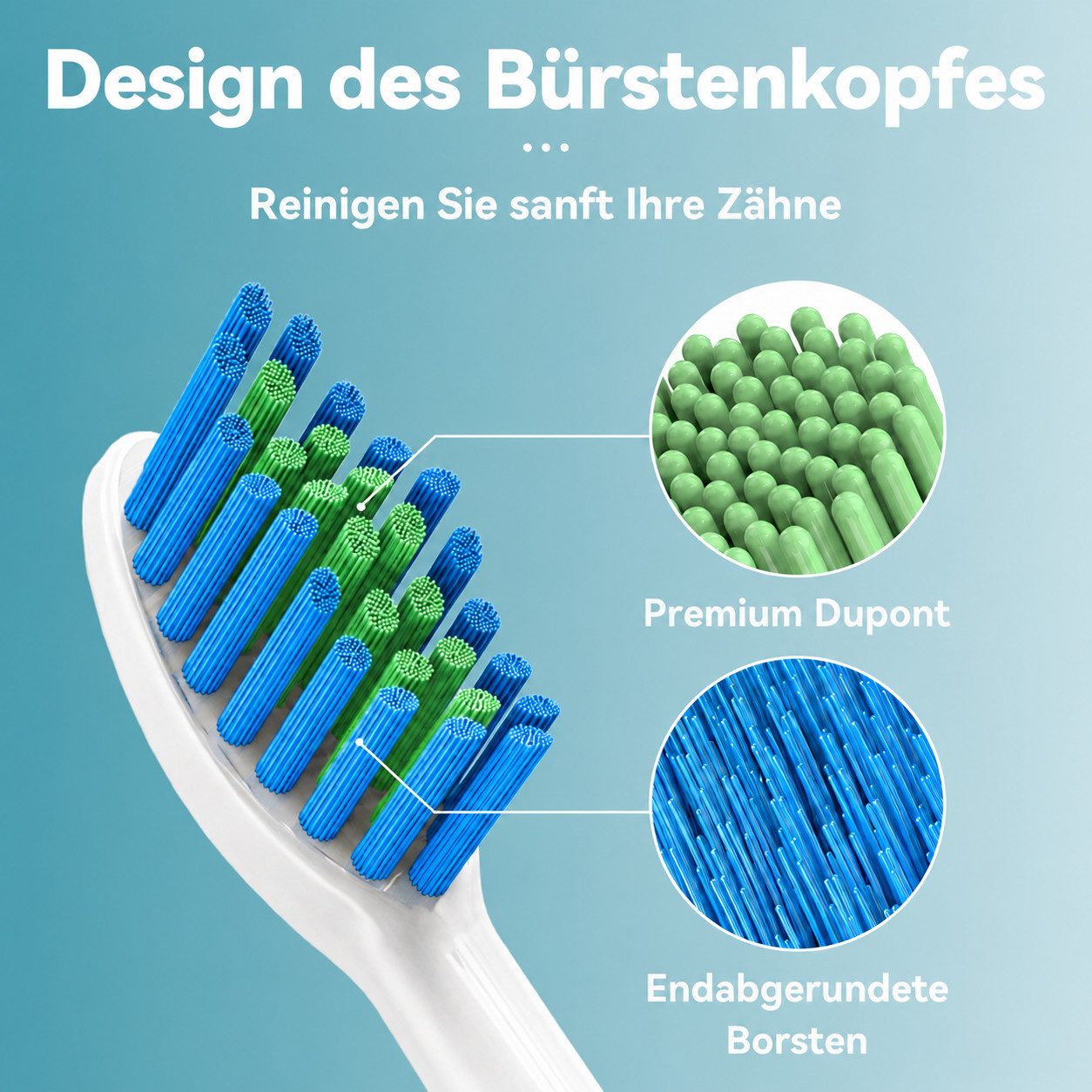 Lächen Elektrische Zahnbürste Kabelloses Laden, IPX7 wasserdicht, 4 Bürstenköpfe