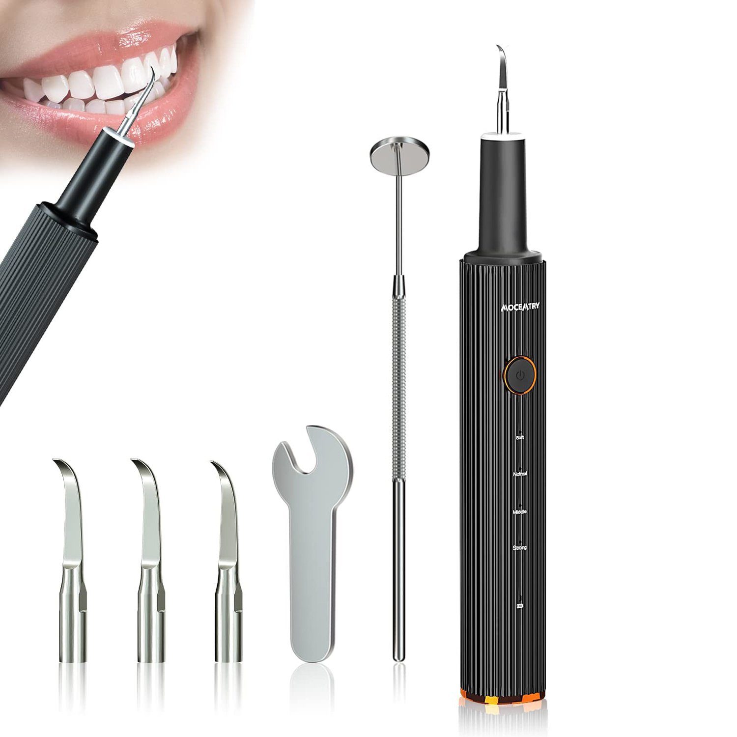 Rutaqian Schall-Zahnreinigungsgerät Zahnreinigung Set Zahnsteinentferner Ultraschall Zahnreinigungsset