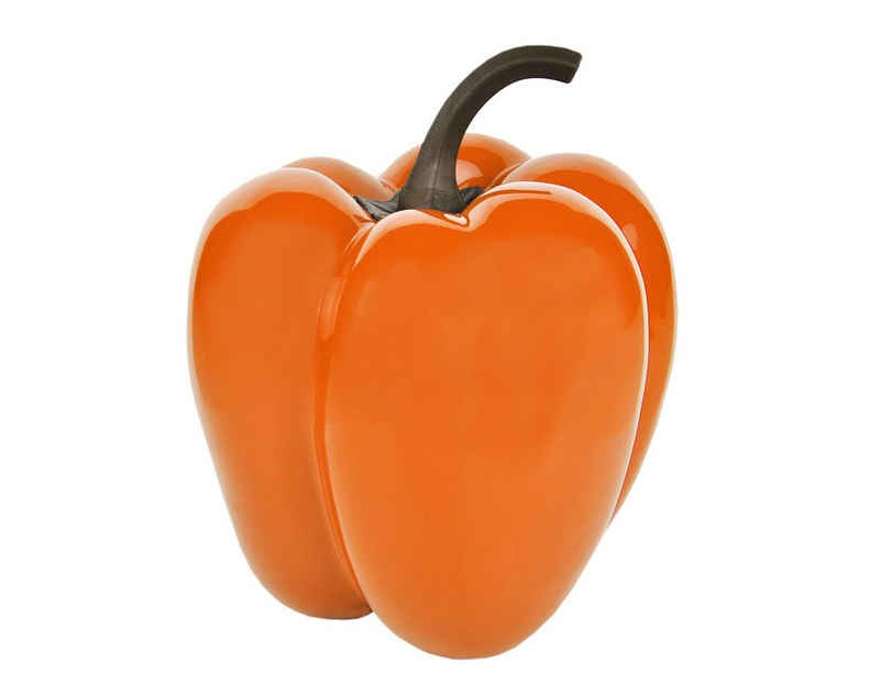 MamboCat Dekofigur Dekopaprika XS Orange Paprika Gemüse Dekoration Dekogemüse Fiberglas