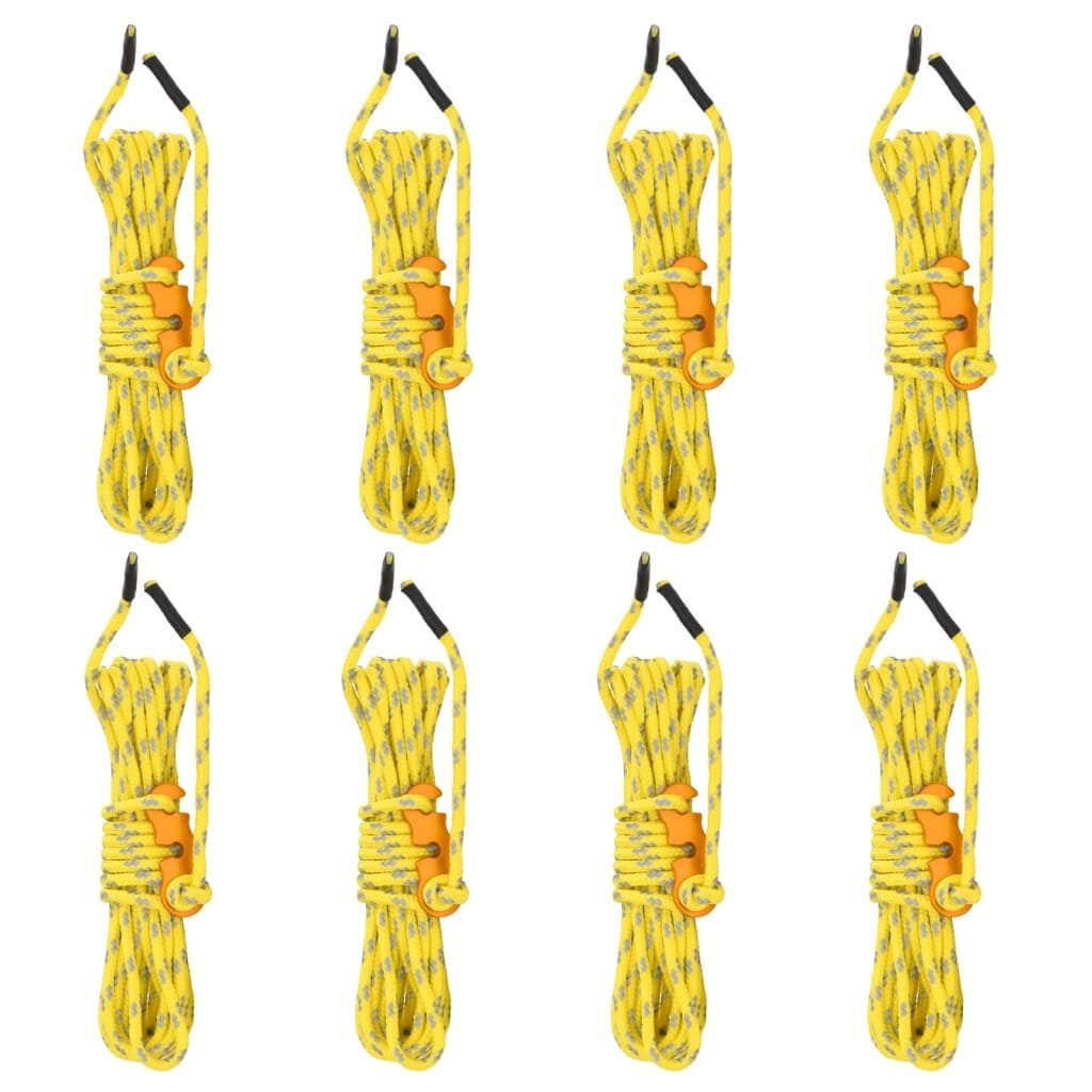 vidaXL Zeltleinen mit Seilspannern 8 Stk. Reflektierend 4 m 4 mm Abspannleine