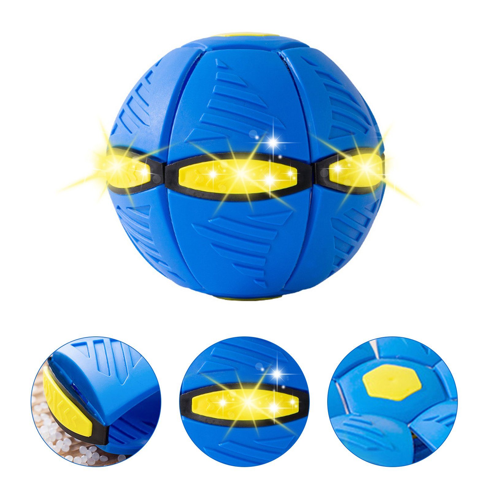 Blusmart Tierball Hüpfendes Ballspielzeug Für 6 Lichter Hunde, Pet, Spiralball Tierball Interaktives, blue Stomp