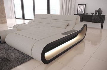 Sofa Dreams Ecksofa Stoff Couch Polstersofa Concept L Form Polster Stoffsofa, mit LED, Designersofa mit ergonomischer Rückenlehne