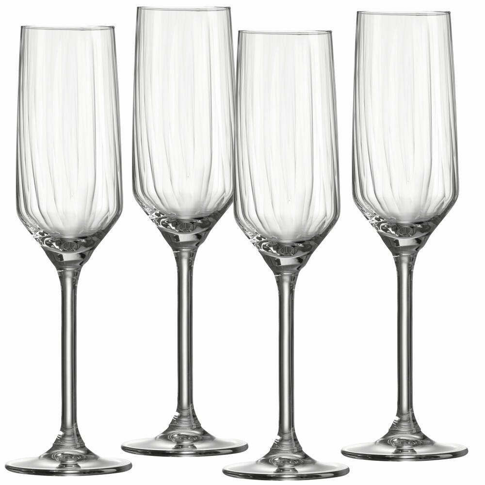 Ritzenhoff & Breker Sektglas 4er Set Jive, 220 ml, 4-tlg., Glas