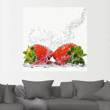 Artland Wandfolie Erdbeeren mit Spritzwasser, Lebensmittel (1 St), selbstklebend
