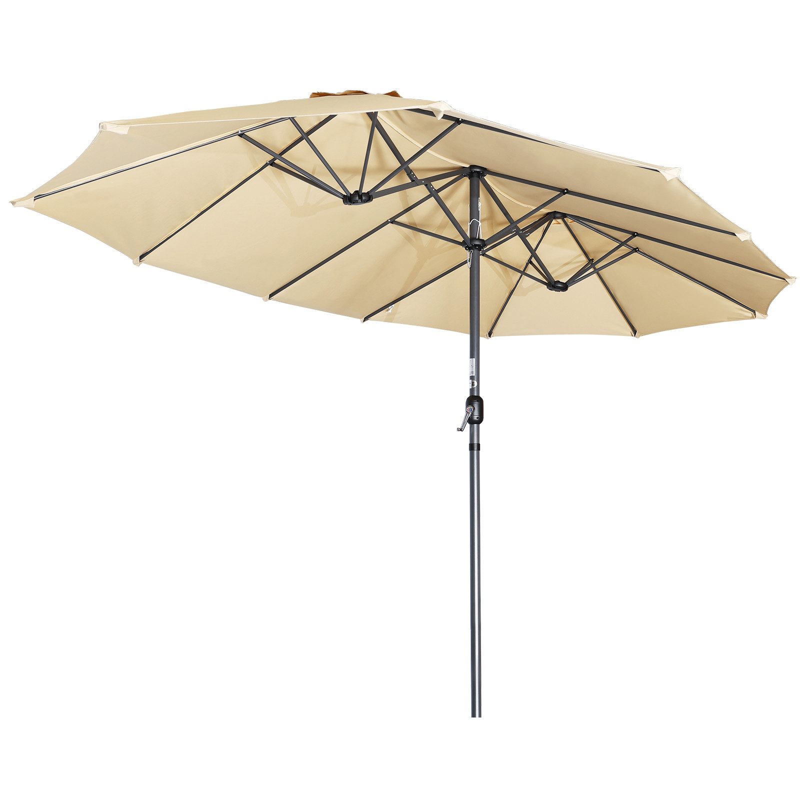 Sonnenschirm Doppelsonnenschirm aus Aluminium UV-Schutz 50+