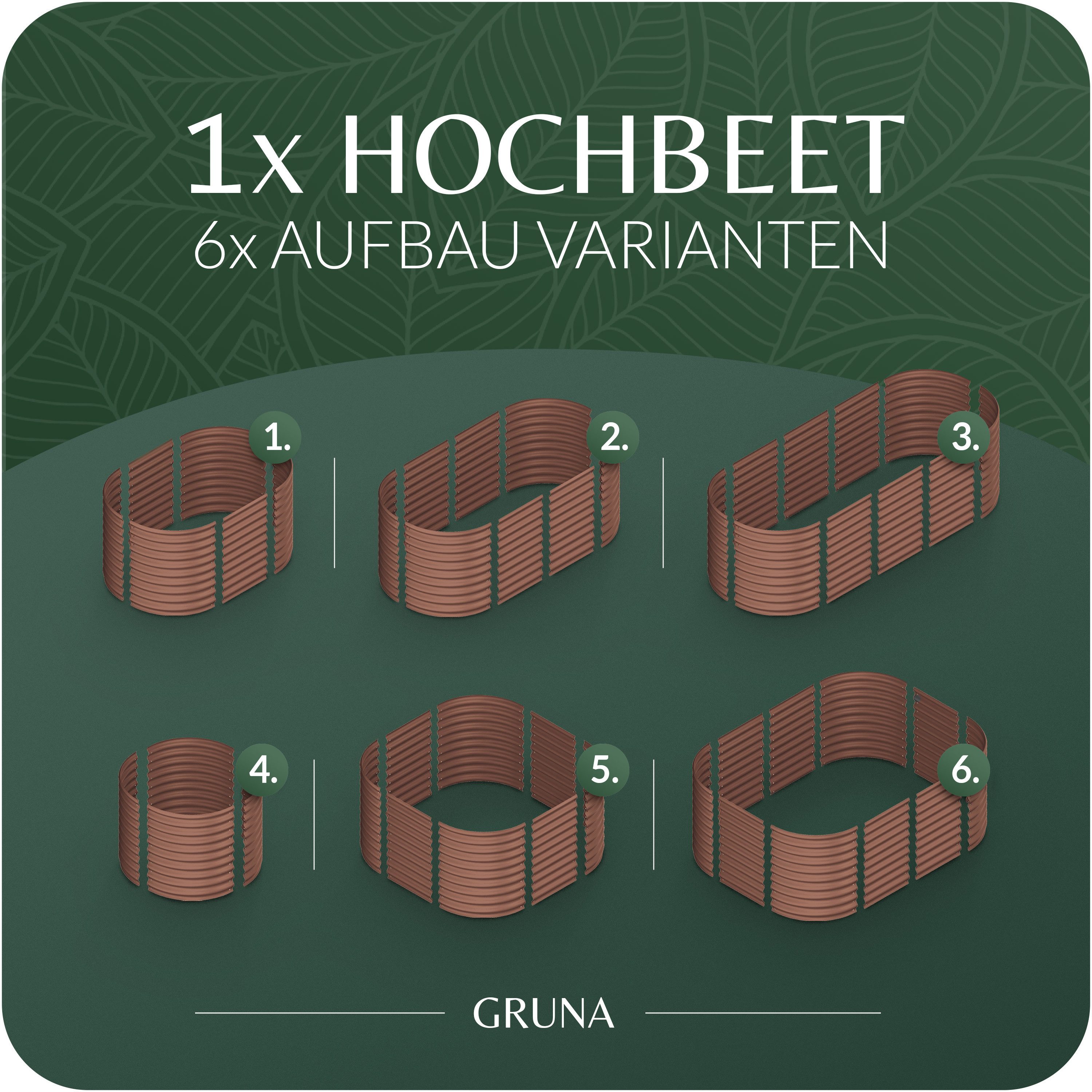 GRUNA Hochbeet GRUNA - Hochbeet Metall I 6 in 1 Modular Hochbeete-Kit – Bild 5 von 5
