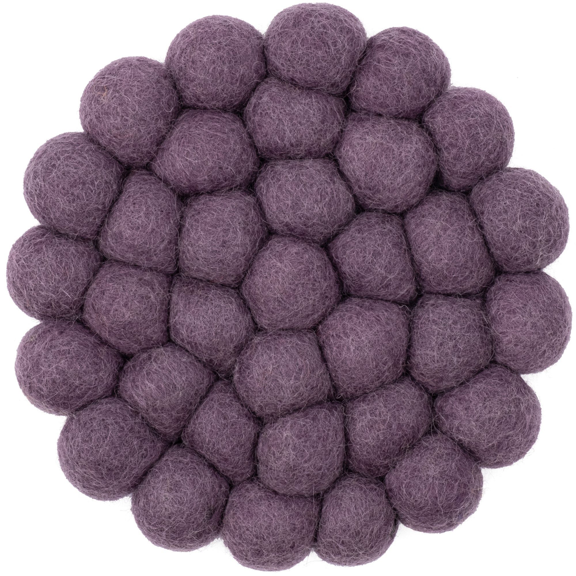 myfelt Wollteppich Frida Filzkugelteppich rund Muster, rund, 100% reine Schurwolle