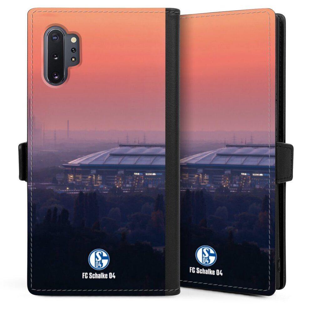 DeinDesign Handyhülle Stadion FC Schalke 04 Offizielles Lizenzprodukt Schalke 04 Stadion, Samsung Galaxy Note 10 Plus Hülle Handy Flip Case Wallet Cover