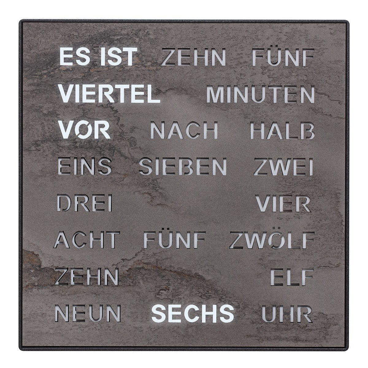 Filius Wanduhr Wortuhr Tisch- und Anthrazit 28 cm