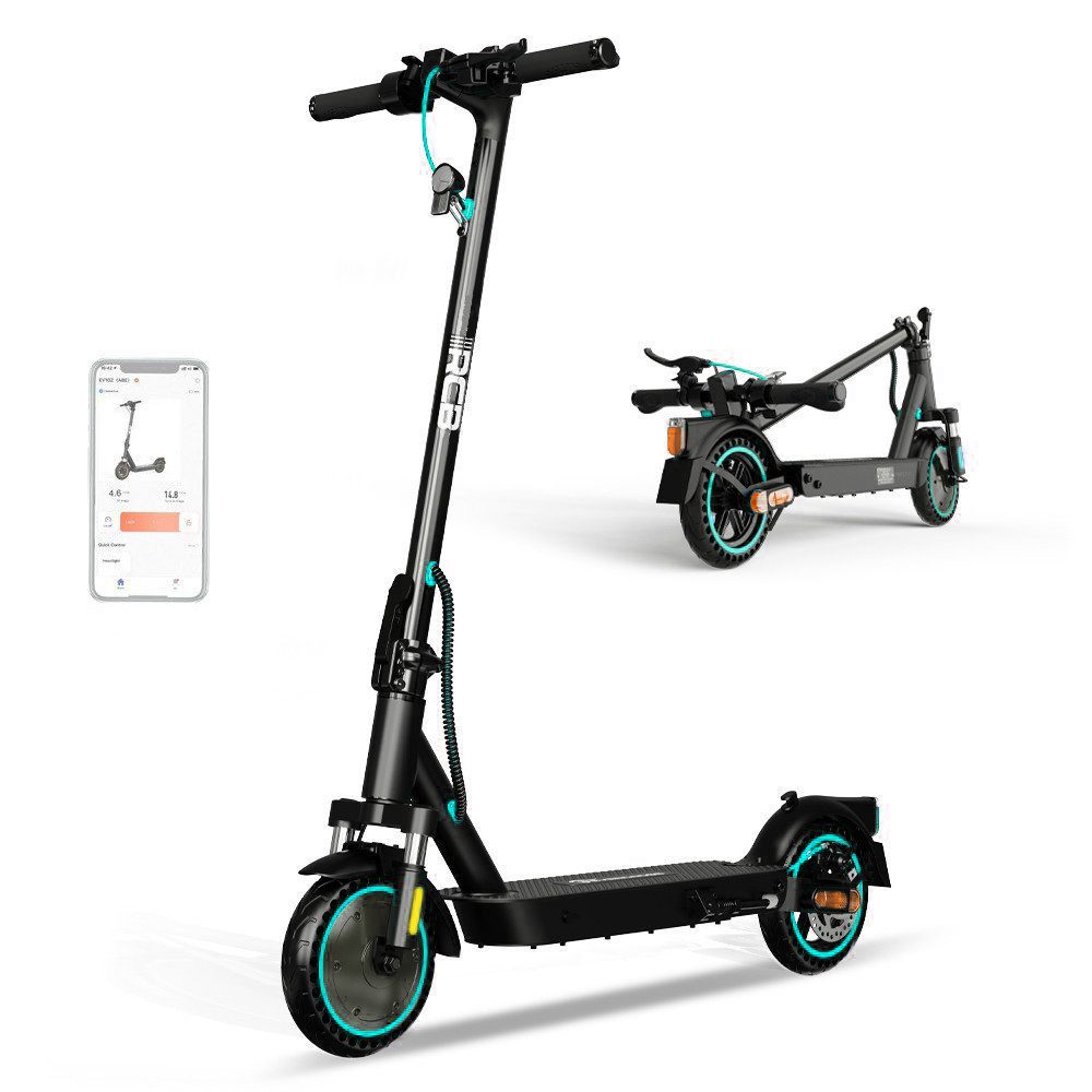 RCB E-Scooter 8.5 Zoll Elektroroller 400W Motor bis zu 30km mit Straßenzulassung, 20.00 km/h, APP-Funktion,Federungssystem, 15 kg Nettogewicht, faltbar