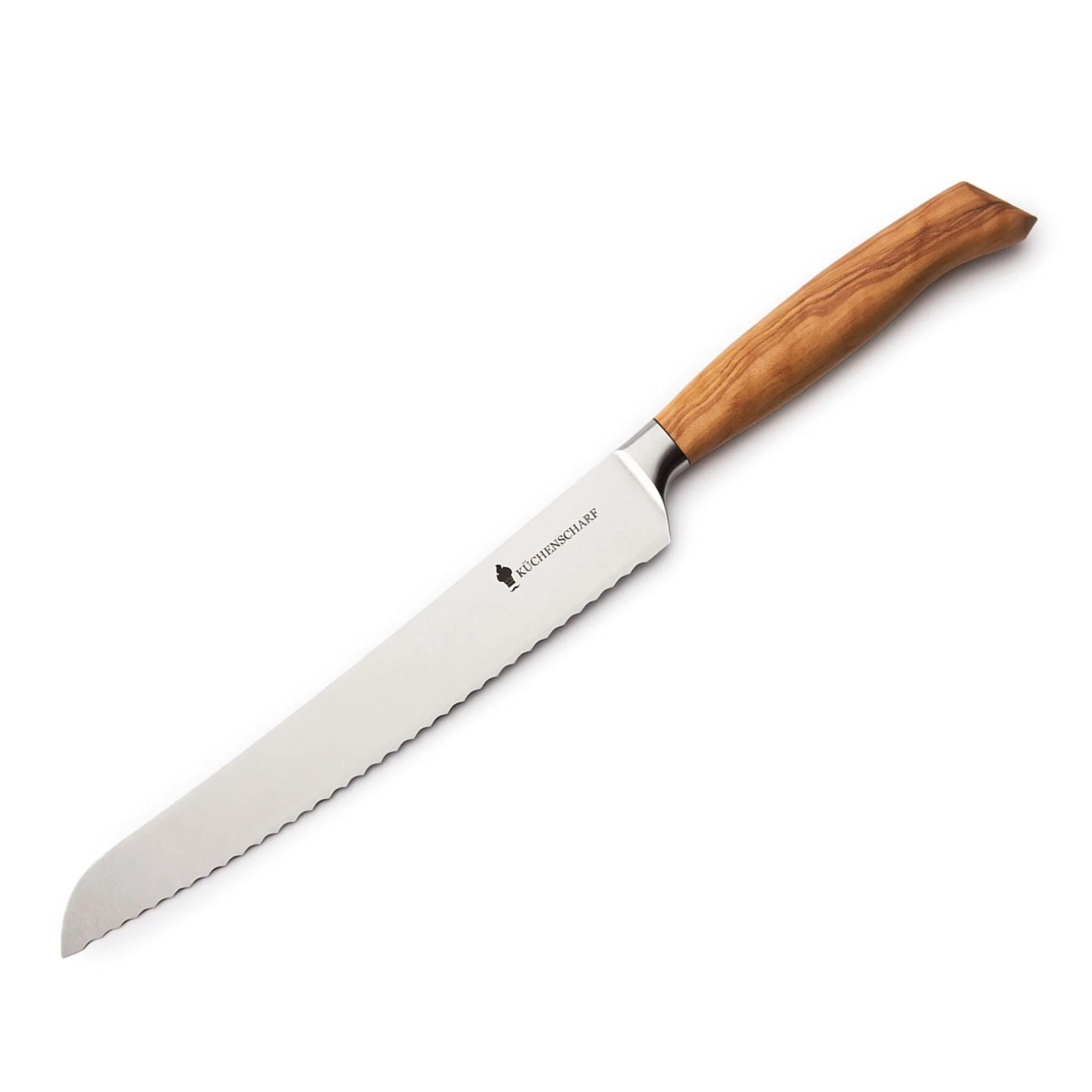 KÜCHENSCHARF Ножи для хлеба 20 cm mit Olivenholzgriff - Ergonomisches Поварские ножи, Für Profi- und Hobbyköche