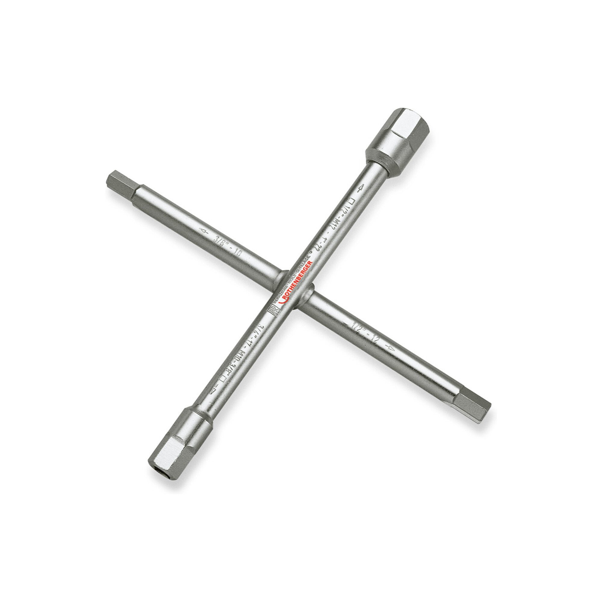 Rothenberger Rollenbock Rothenberger Sanitär-Kreuzschlüssel, 3/8-1", 10fach-Funktion