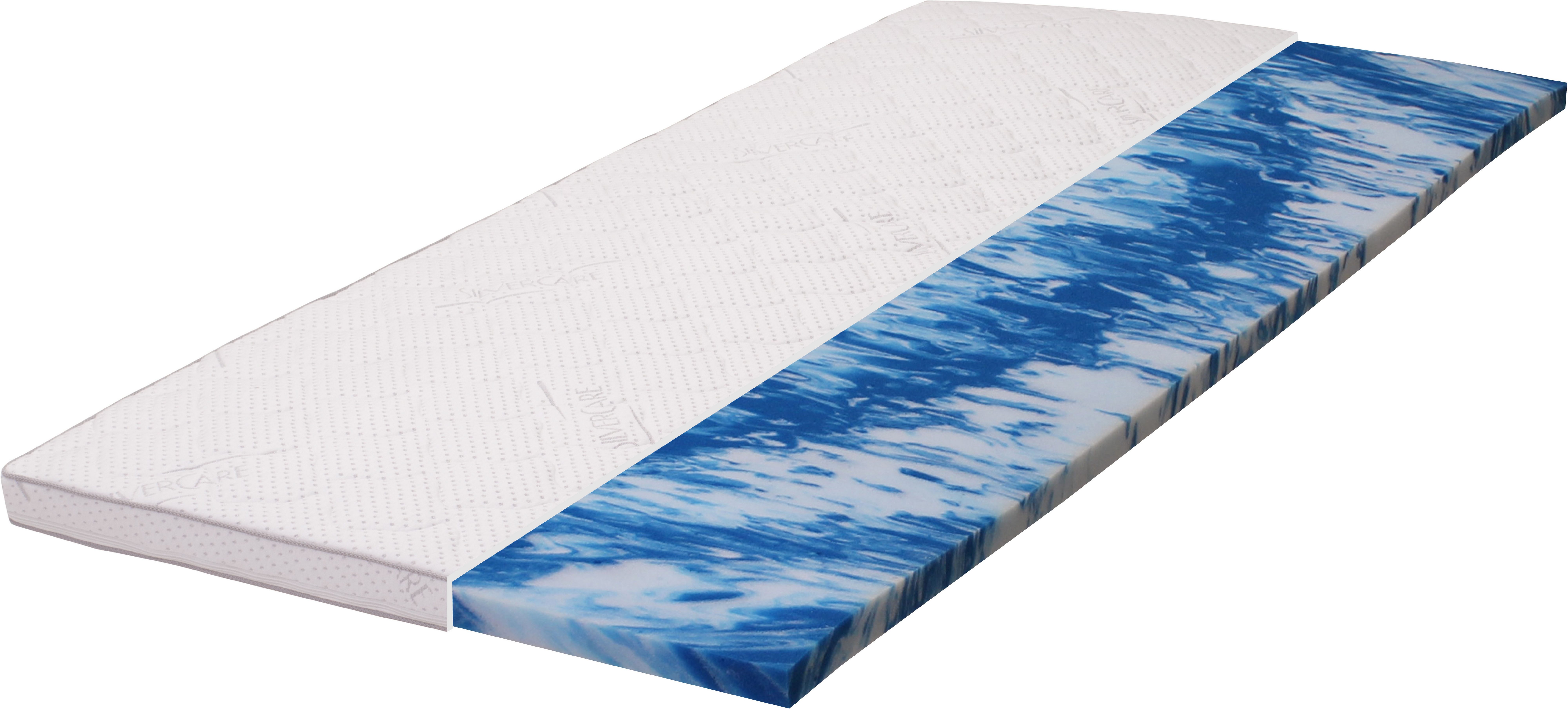 hapo, Topper "Paris", Gelschaumtopper in verschiedenen Breiten, 6 cm hoch, Gelschaum, Silvercare-Bezug mit antibakterieller Ausrüstung