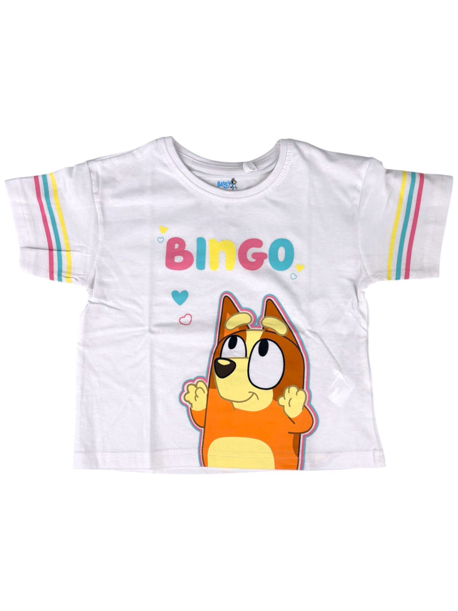 Bluey T-Shirt Bingo Mädchen Jersey Cropped Top aus Baumwolle Gr.92- 116 cm