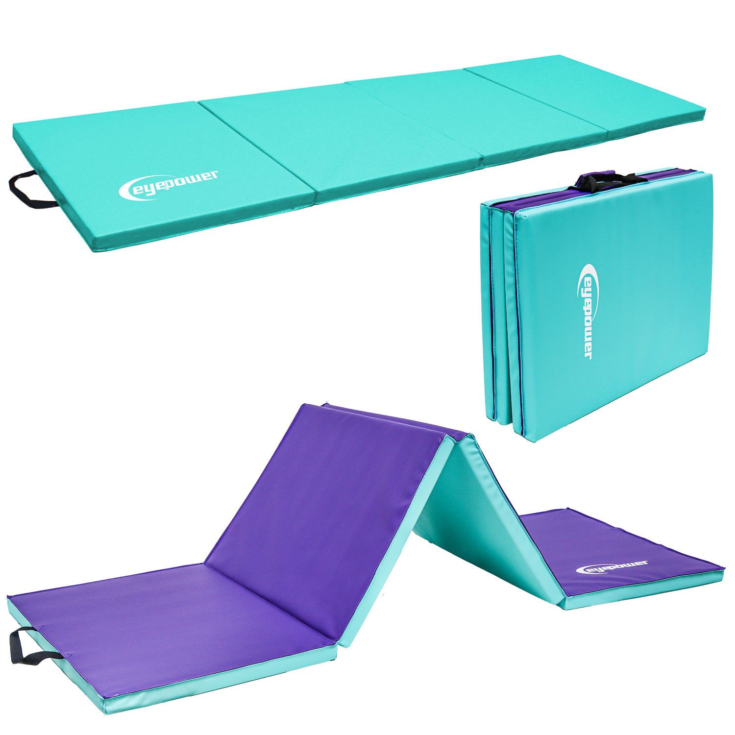 eyepower Weichbodenmatte 180 x 60 x 3 cm - XL Turnmatte für Zuhause - Faltbare Gymnastikmatte (1-St), Kinder Weichbodenmatte